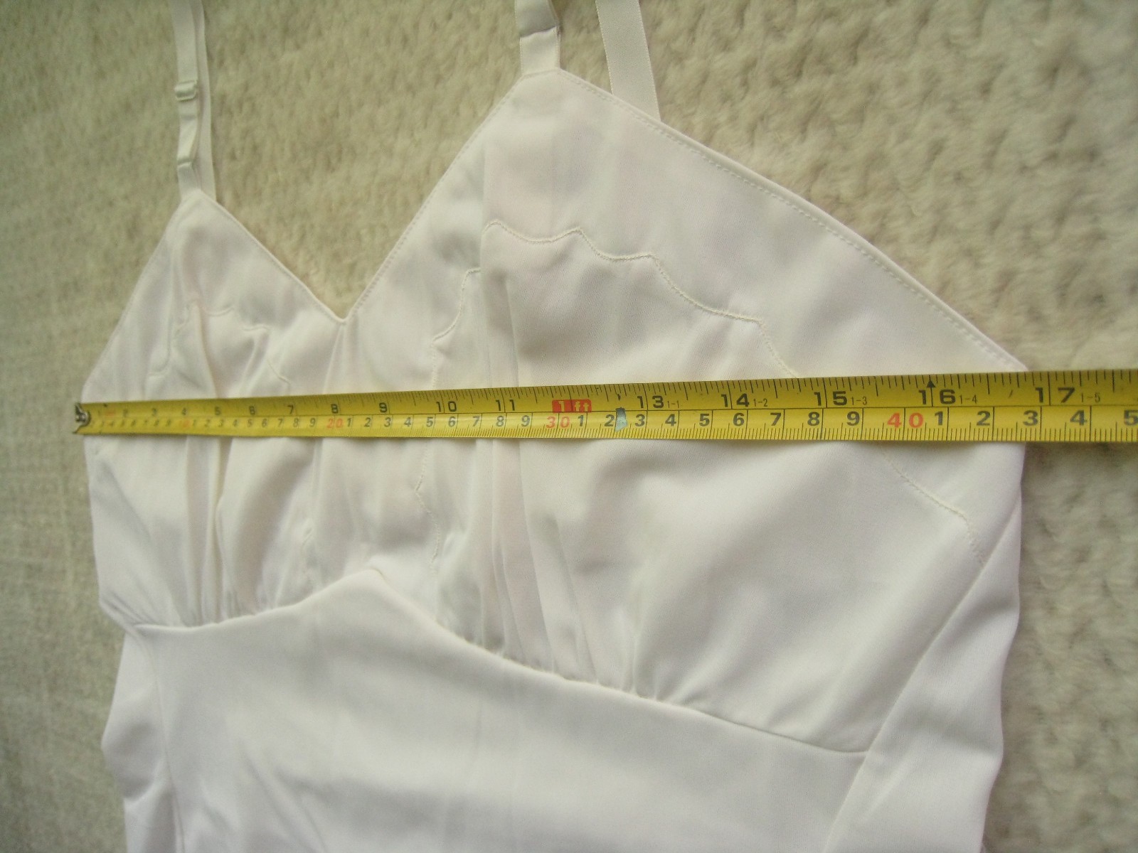 Vtg Super Slip by Dorsay Slip Dress Sz 36 White Du Pont Nylon New NOS READ