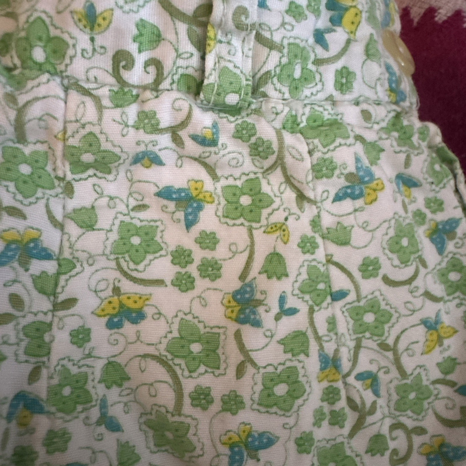 Vtg 50s Regal Of California Green Floral Hi Waist Shorts M Sanforized Cottage 28