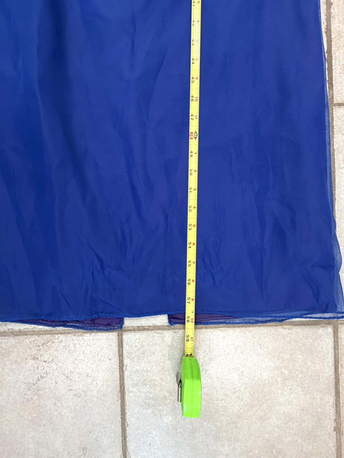 Vintage 1985 Royal Blue Rosette Short Sleeve Prom Party Dress – Sz. 11-12 – USA