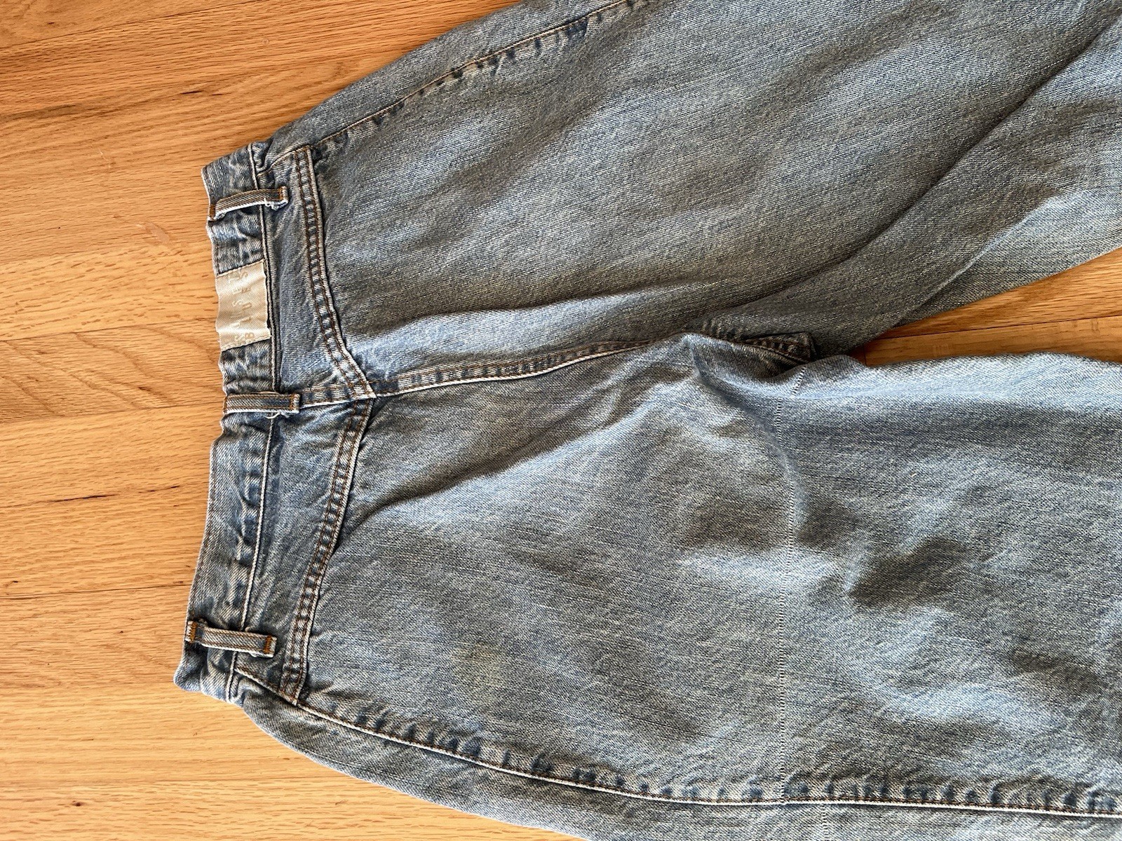 Vintage 80s Sunset Blues Wash High-Rise Pleated Mom Jeans Women’s Size 12
