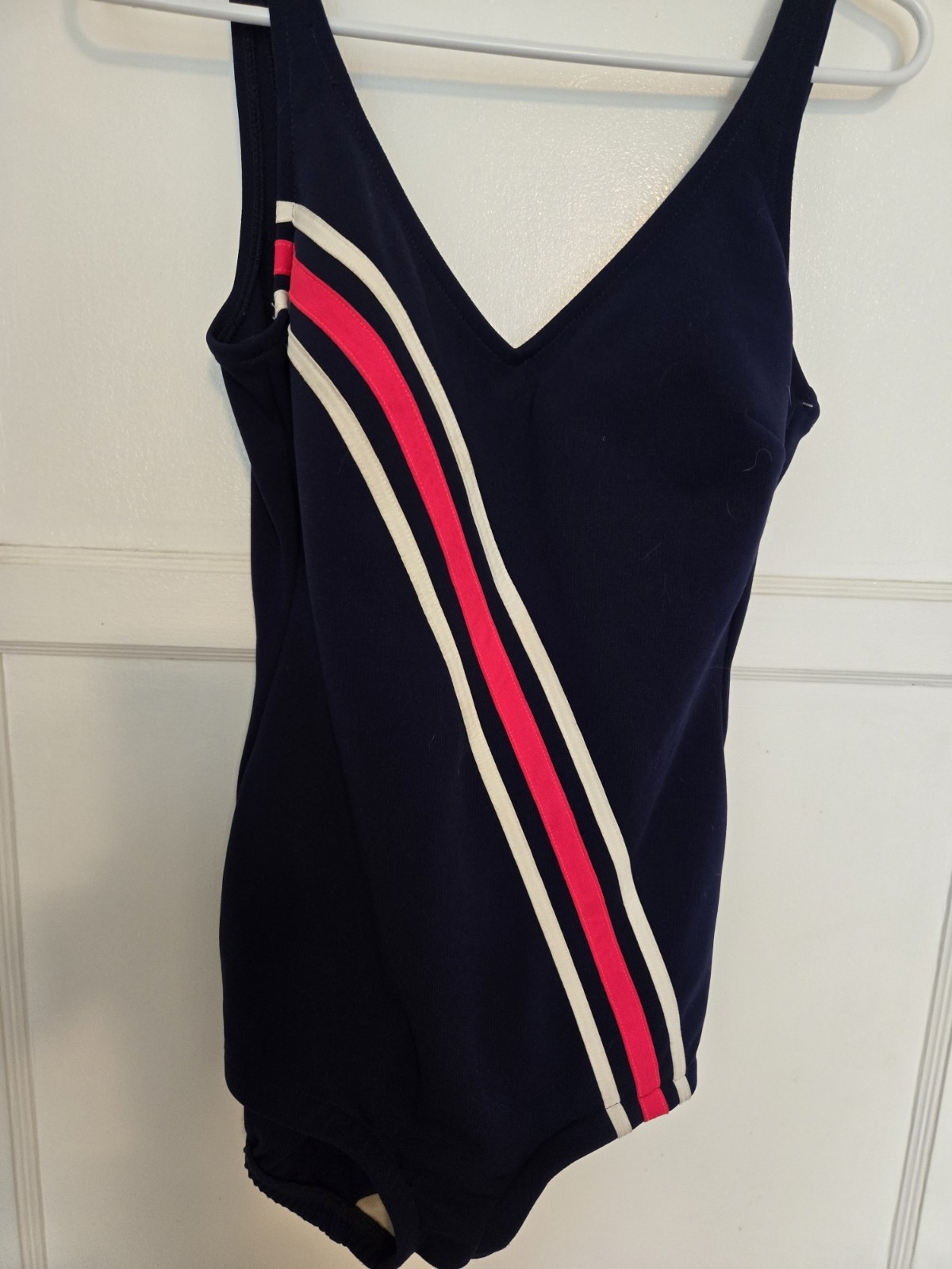 Vintage Fifties Hour Glass Navy Blue Swimsuit Size 12
