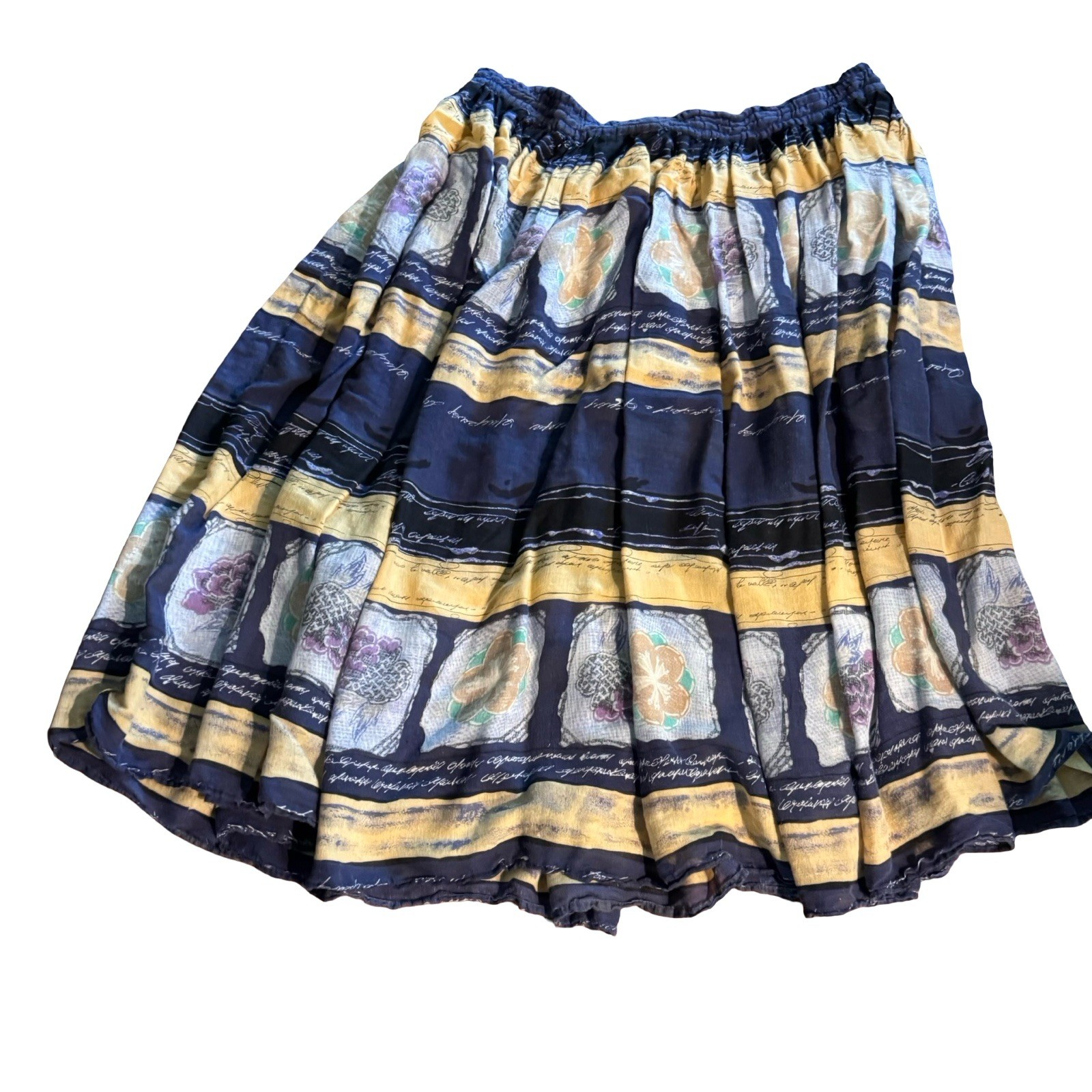 Vintage Adrian Jordan Indian Cotton Skirt Maxi Cottage Plus size 22/24 floral