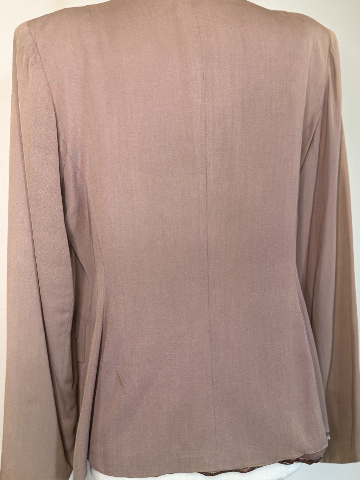VTG 40s 50s Mauve Gabardine Suit Jacket Blazer Nipped Waist
