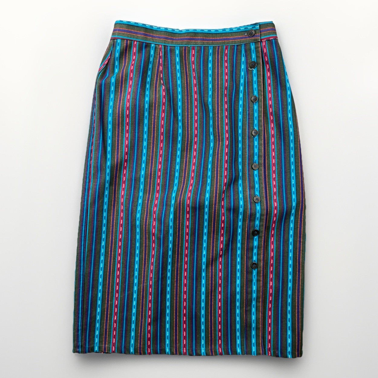 Vintage Koret City Blues Size 14 Denim Reversible Prairie Cottagecore Midi Skirt