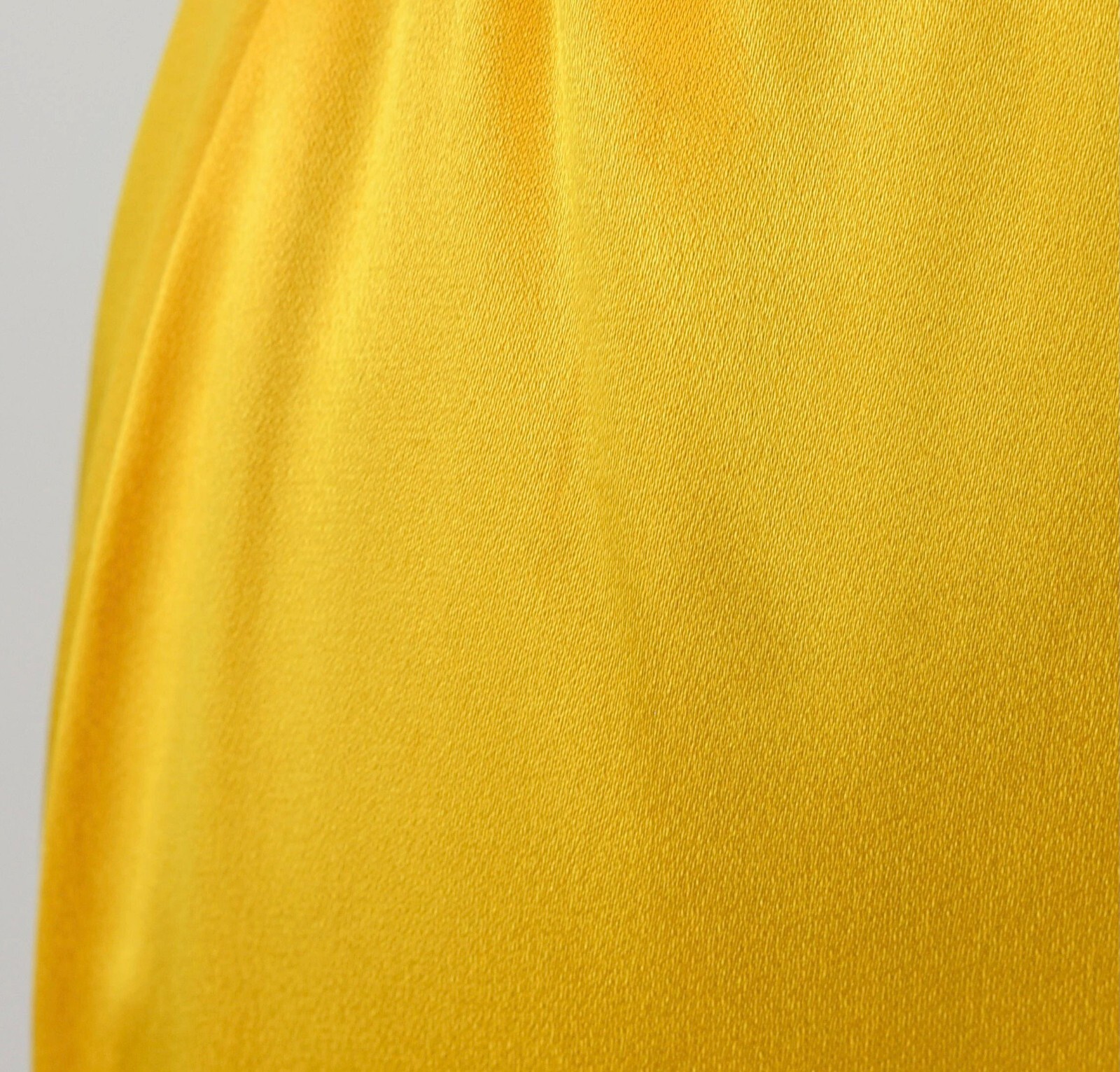 Vintage 1970s Oscar de la Renta Yellow Bow Rhinestone Belt Party Dress Gown