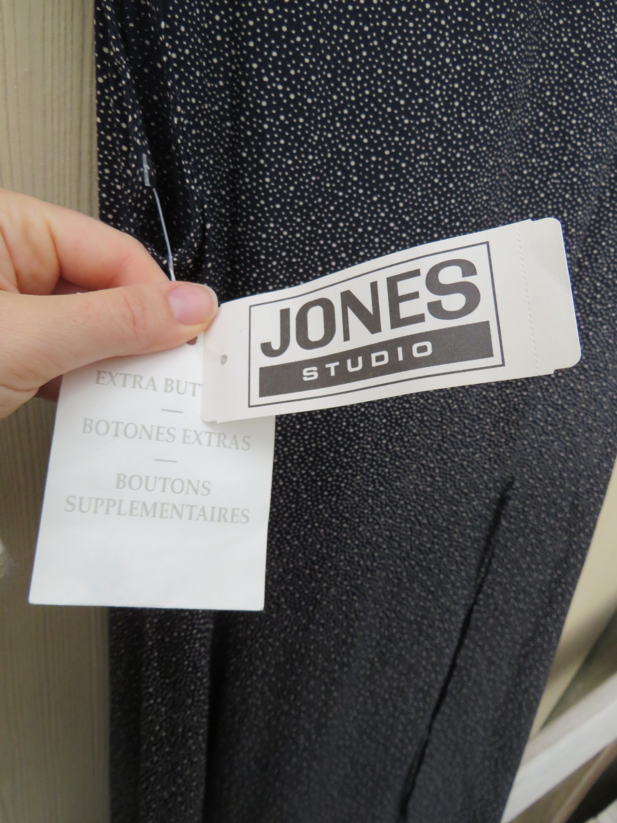 90s Vintage USA M Jones Studio Sleeveless Midi Dress Shell Buttons Rayon