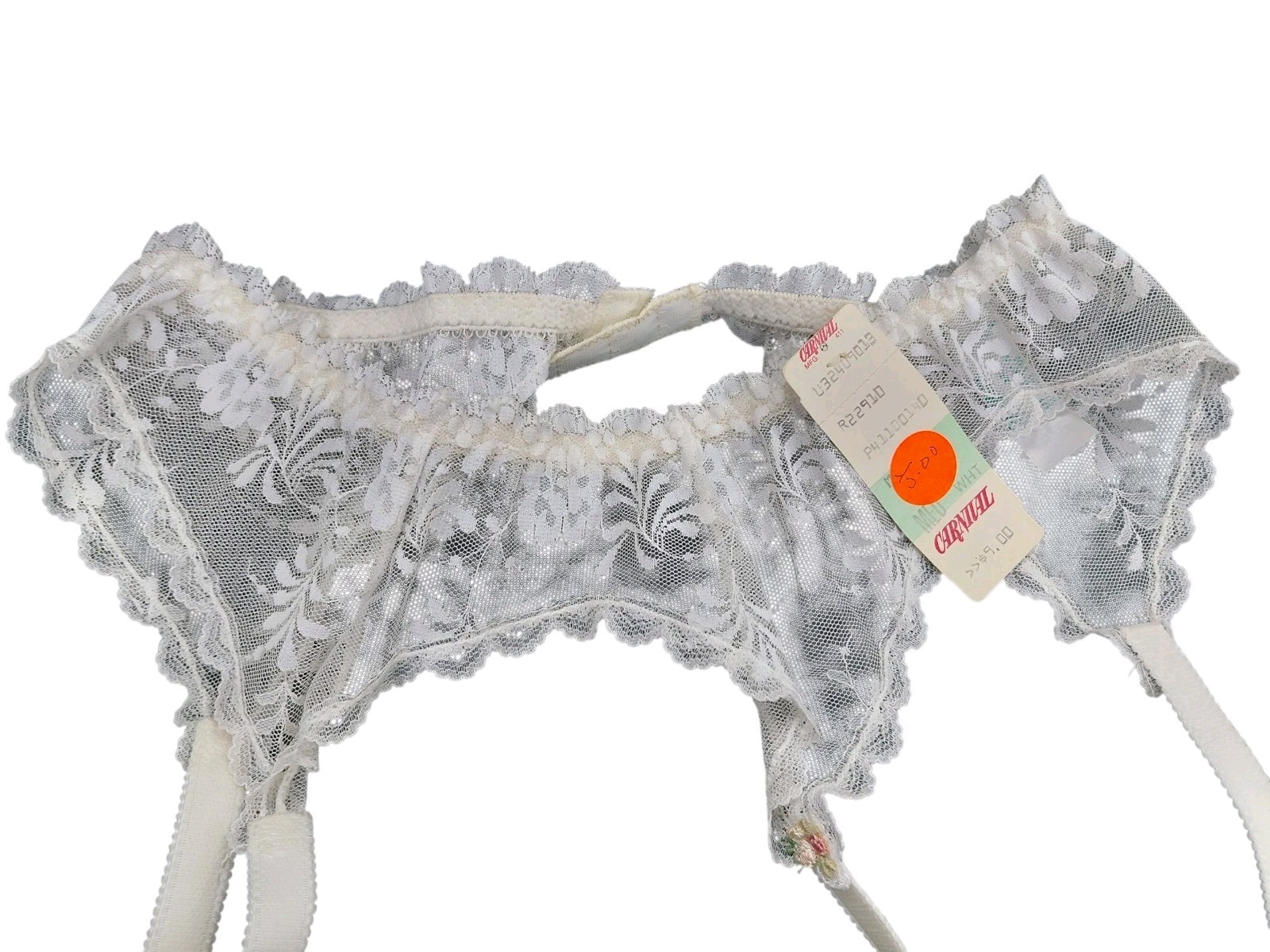 Vintage Fancy Carnival Garterbelt Sizes Medium And Small