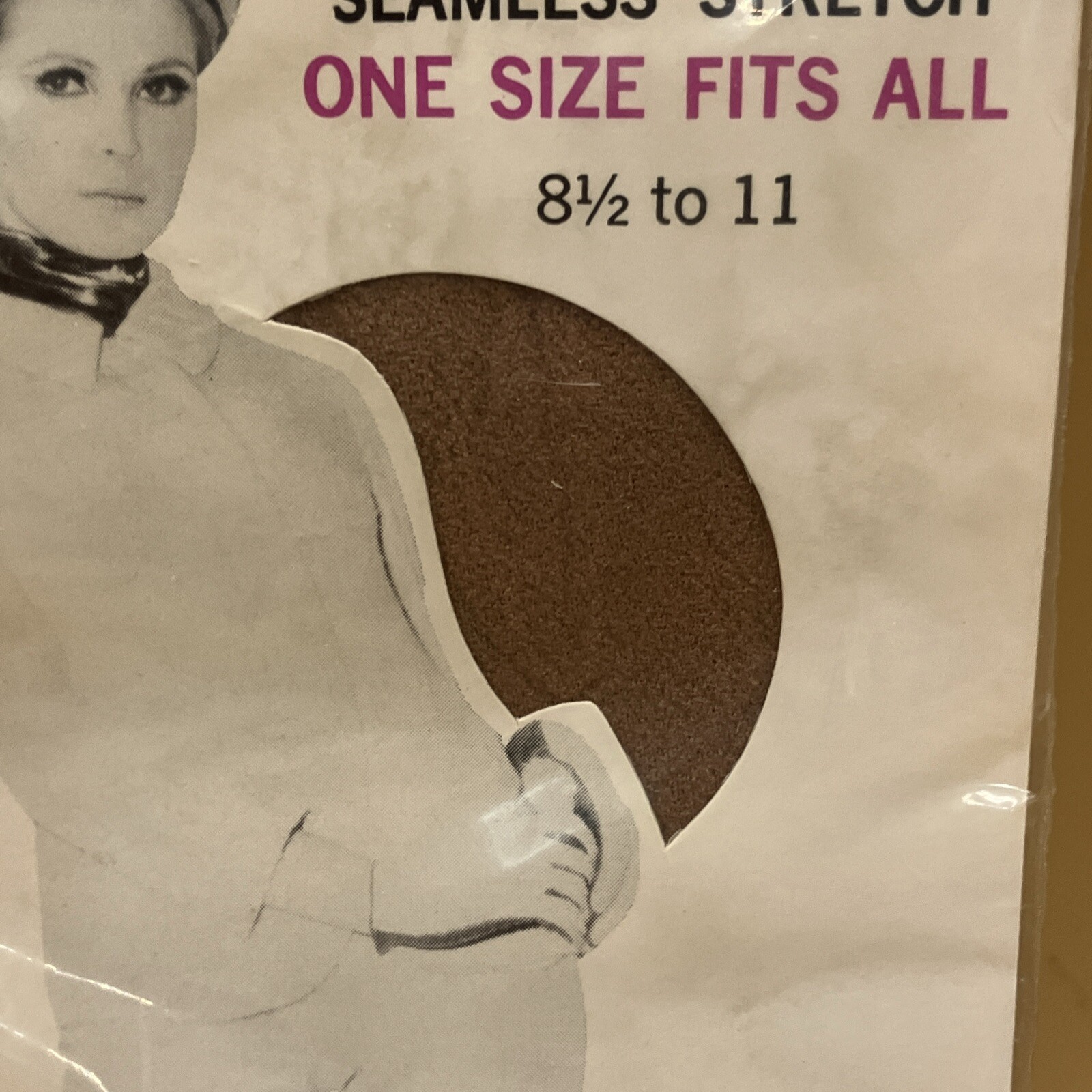 Vintage Knee High Beige Seamless Stretch Nylons 8 1/2 To 11 Brand New