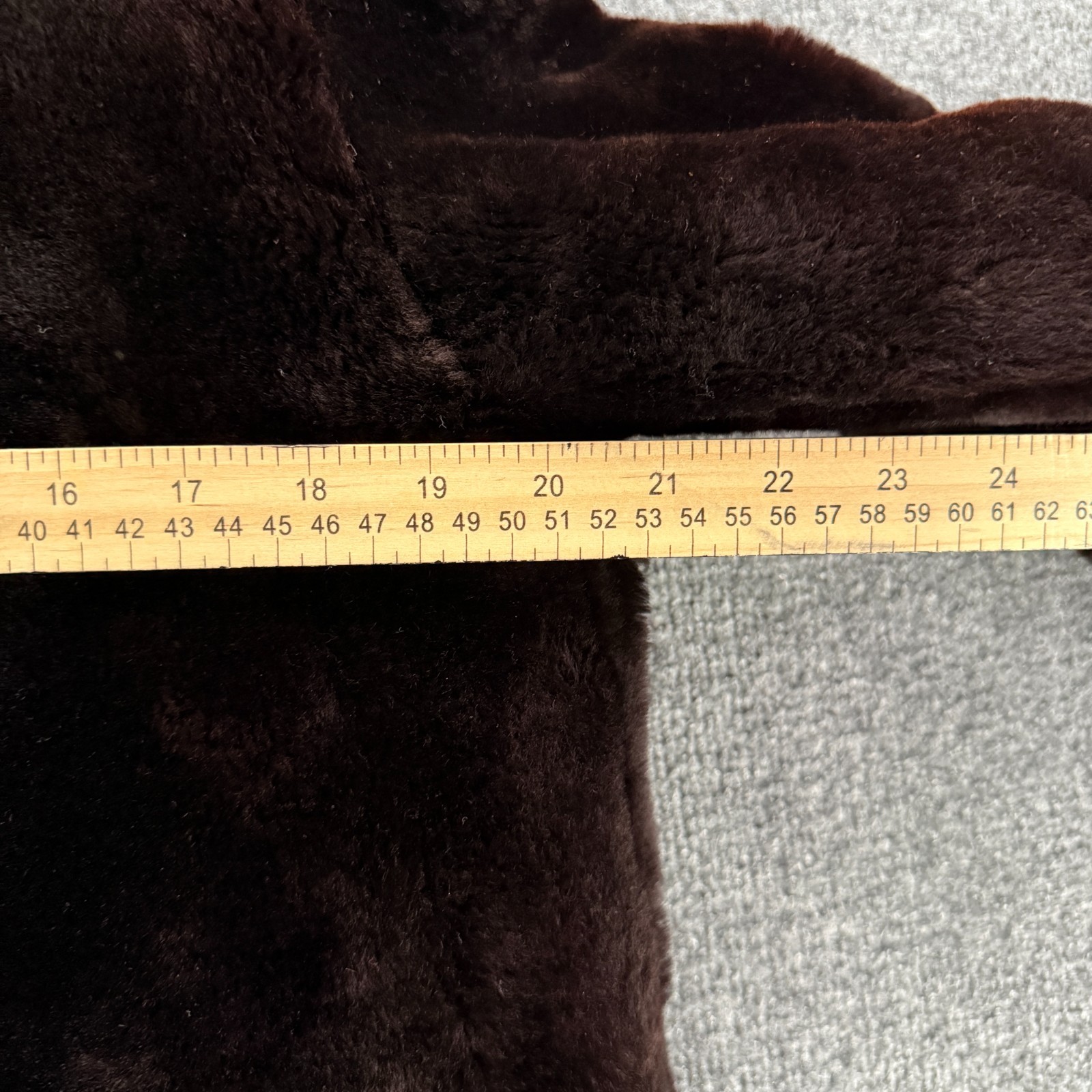 Vintage Chocolate Brown Fur Jacket Union Label Floral Lined Crop Coat Womens S