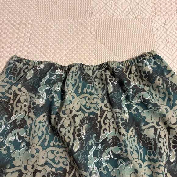 Vintage Cato Boho green abstract purring skirt
