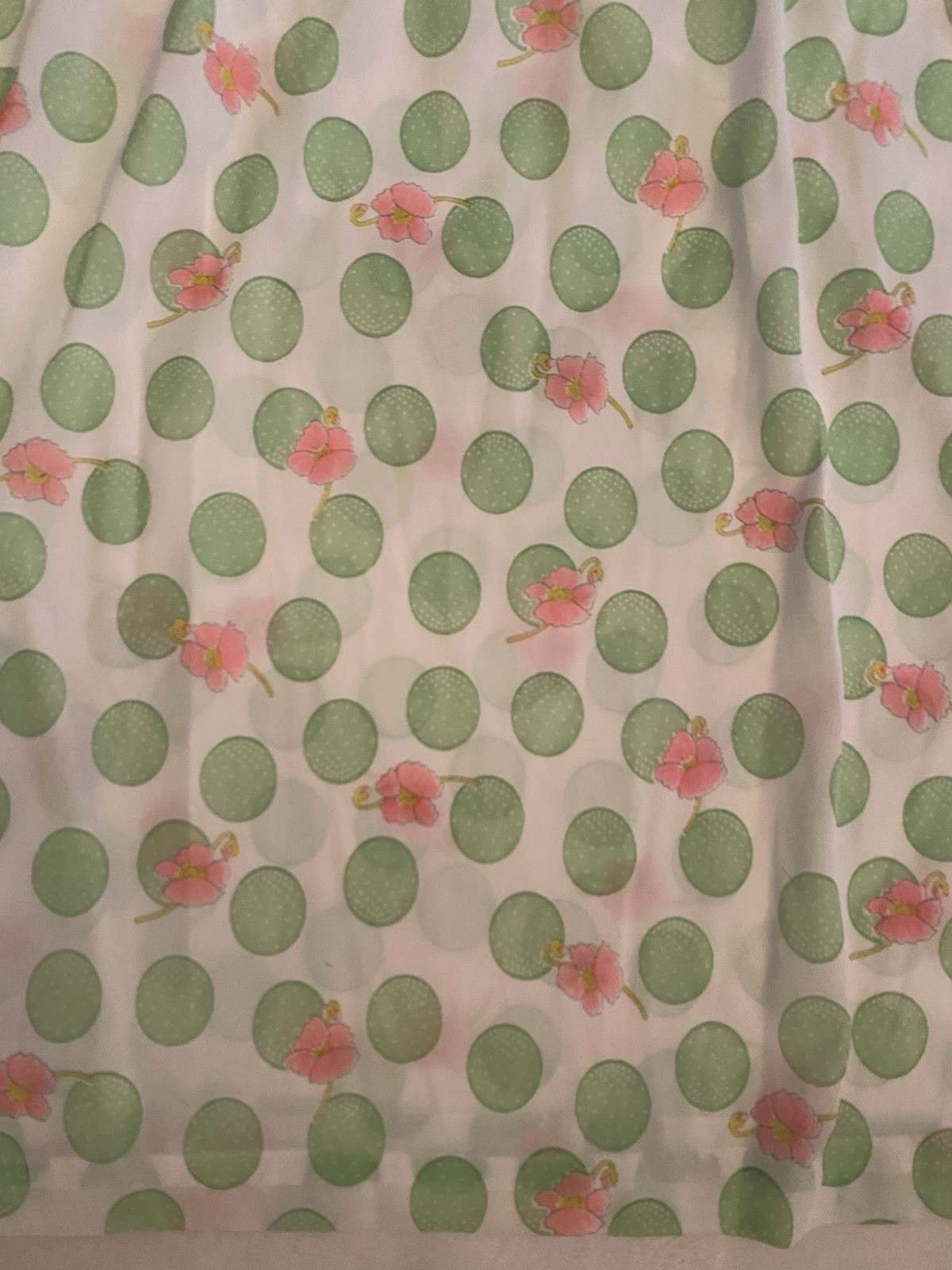 Vintage Nylon & Lace Babydoll Nightgown Size XL Nightie Lingerie Green and Pink