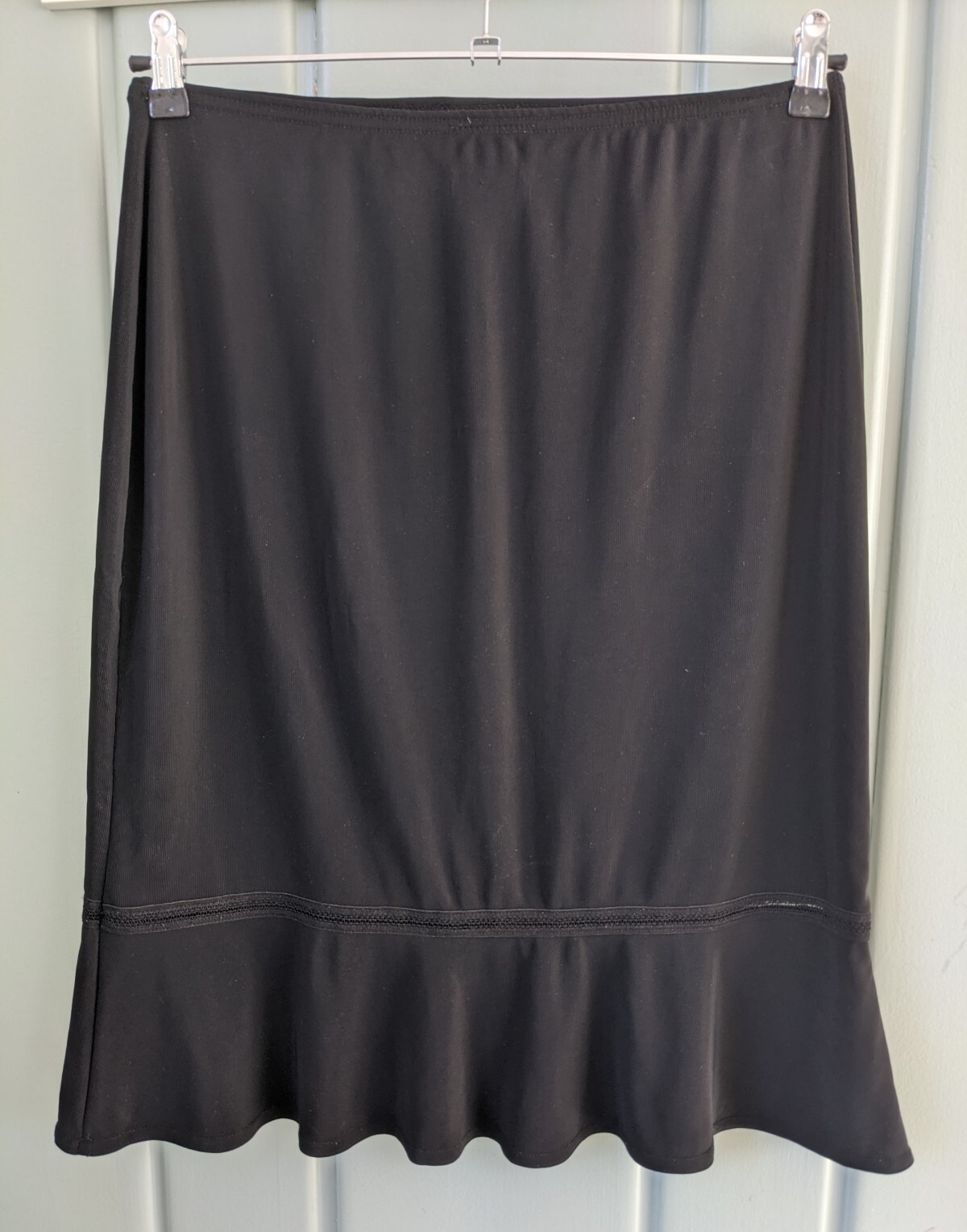 Vintage Womens Small S 4 6 Half Slip Black Pull On Elastic Lace Punk Goth USA