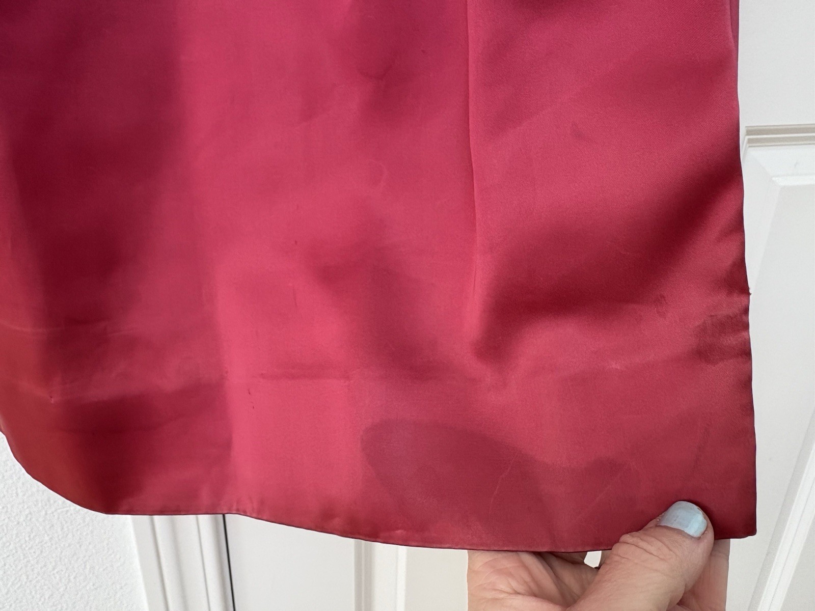VTG Lilli Diamond Red Satin Dress Matching Evening Coat Oversized Size 4 FAIR