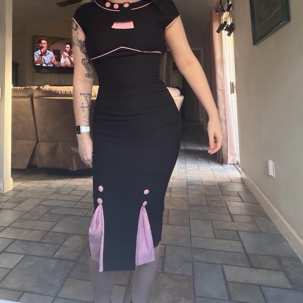 Vintage stop staring black&pink dress. As seen on Britney spears & Paris hilton