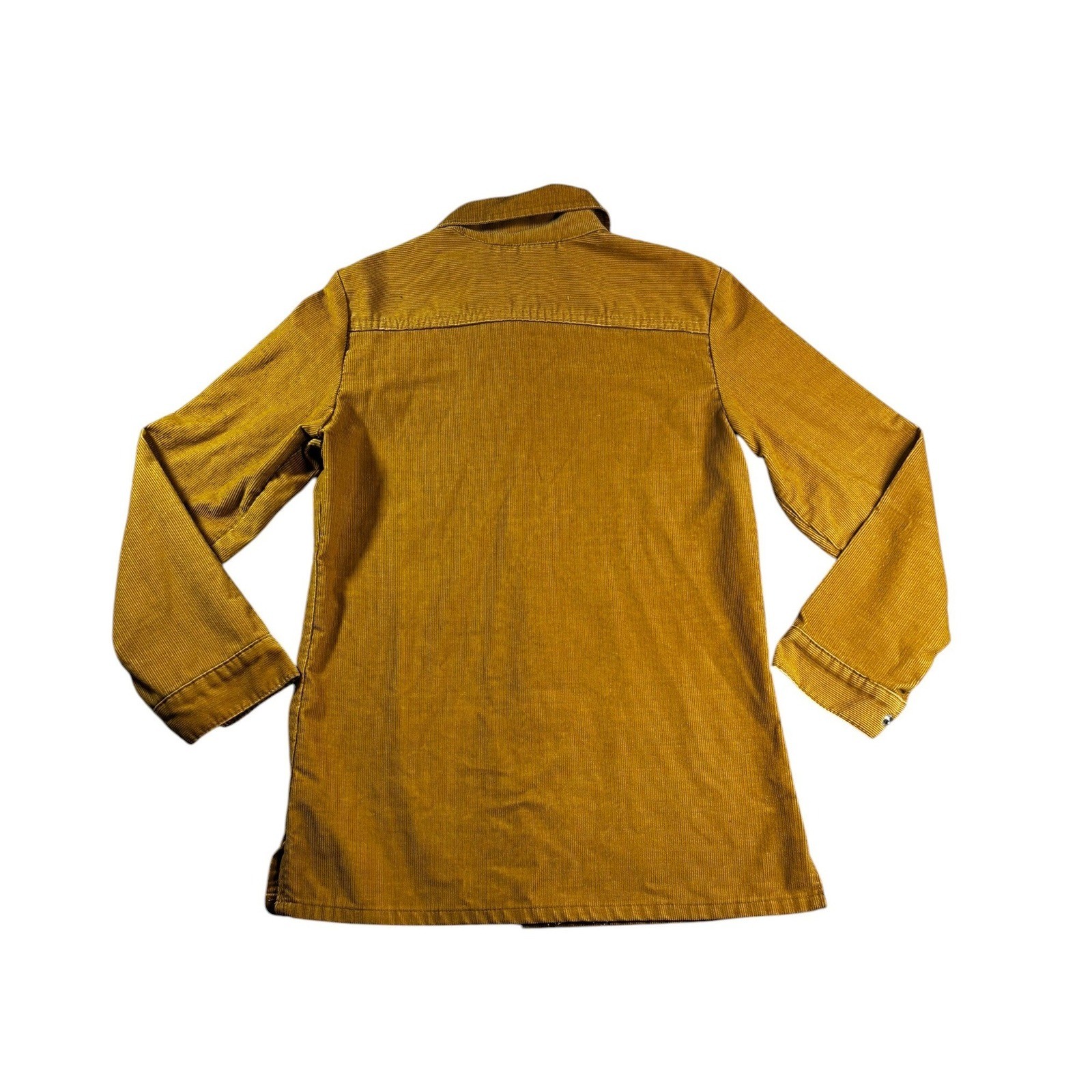Vintage Match Factory JCPenney Corduroy Shirt Jacket Mustard Yellow Womens S