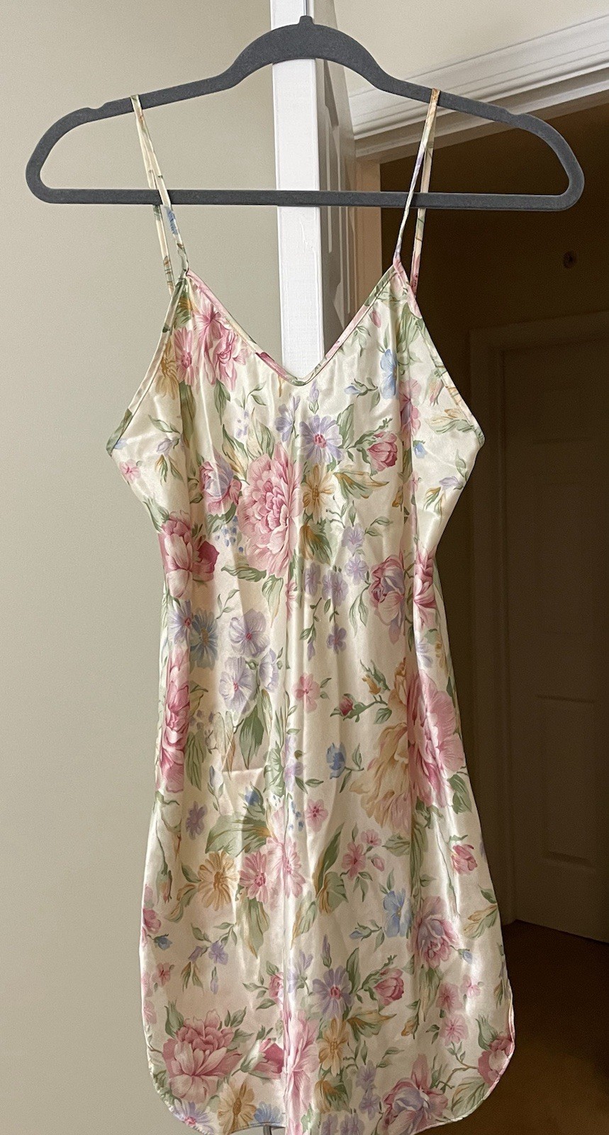 Romance DuJour Chemise Lingerie Vintage 80’s Pink Rose Floral Women’s Small