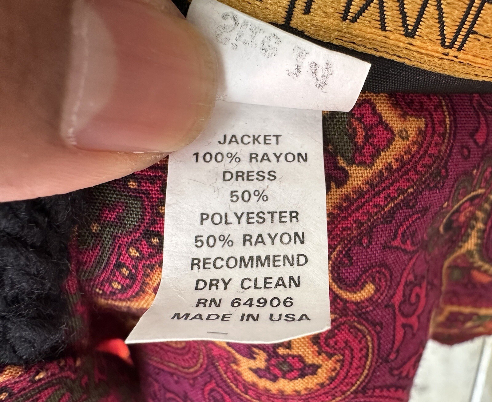 Vintage Just In Thyme Abstract Psychedelic Paisley Open Cardigan Jacket Size 14