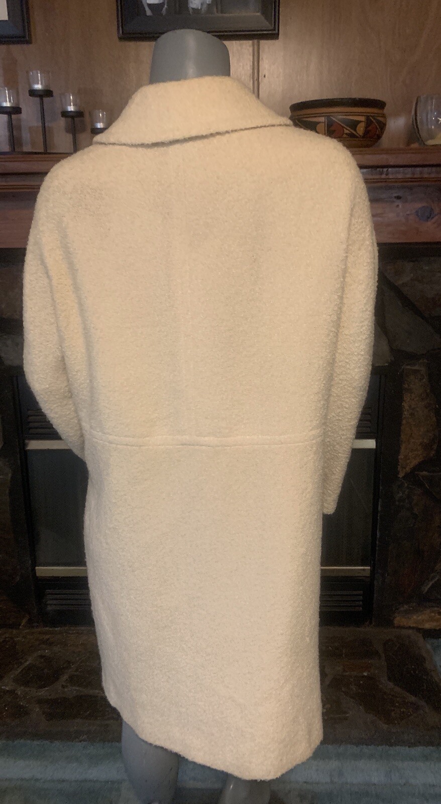 Vintage 60’s Yellow Boucle Winter Coat by Carillon Size Large Petite Union Made