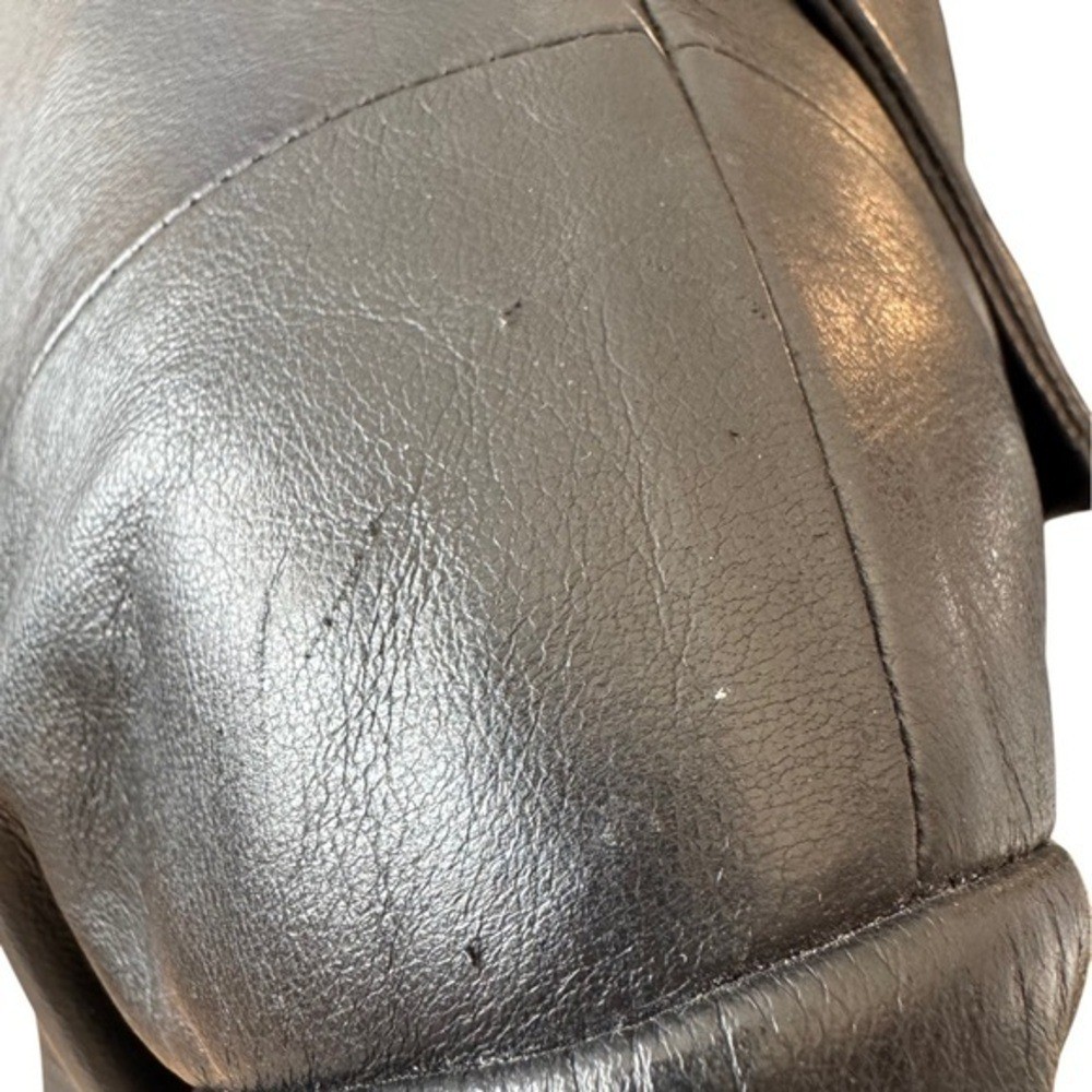 Preston York Vintage 90s Black Leather Jacket Small Minimalism Blazer Coat