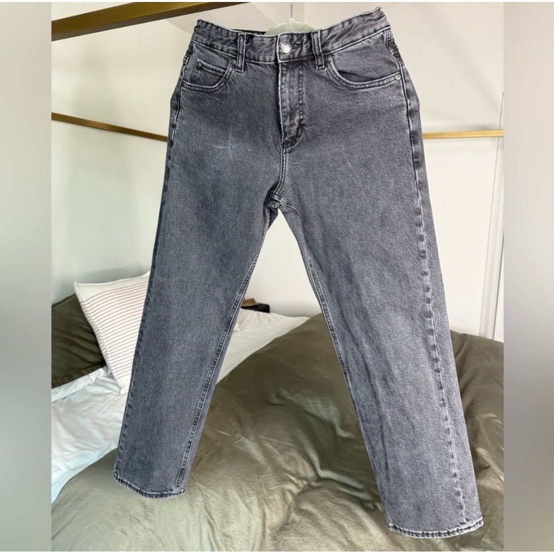 Vintage Lee Black Gray Washed Jeans 28×30 Straight leg Mid Rise Y2K Retro Cool