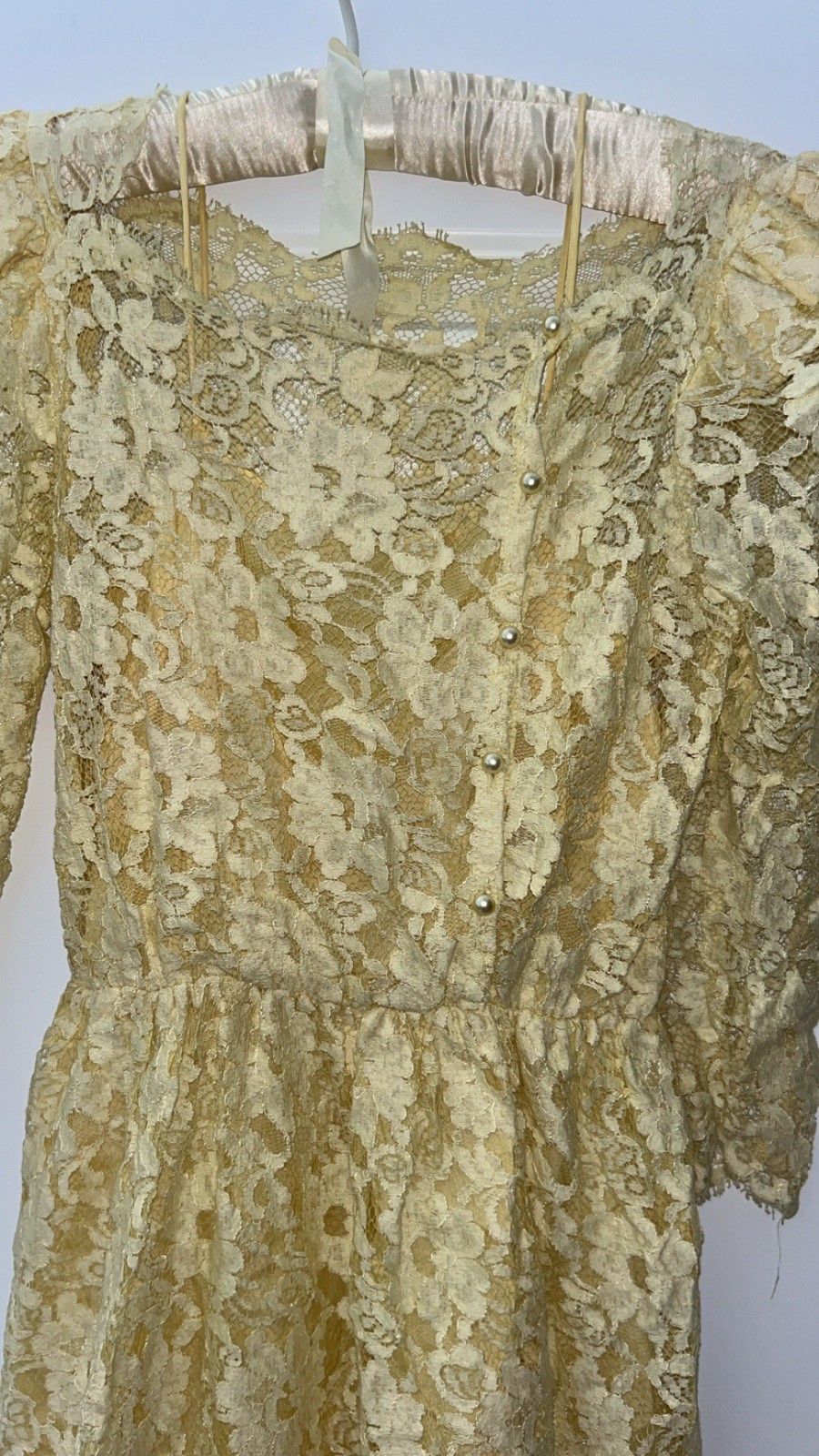 Vintage Cachet by Bari Protas lace dress-80s Size 3/4