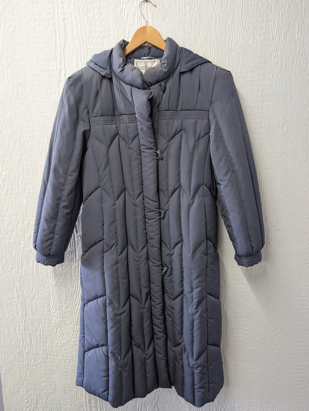 Vintage Fleet Street Down Feather Quilted Coat Long Coat Retro Cozy Size 10