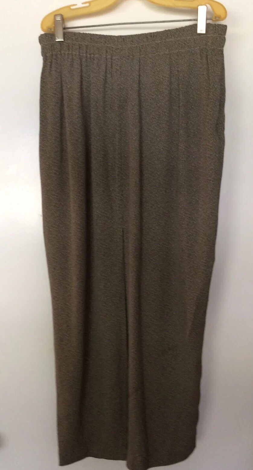 Max & Mabel Maxi Straight Skirt Medium Vintage Elastic Waist 100% Rayon Taupe