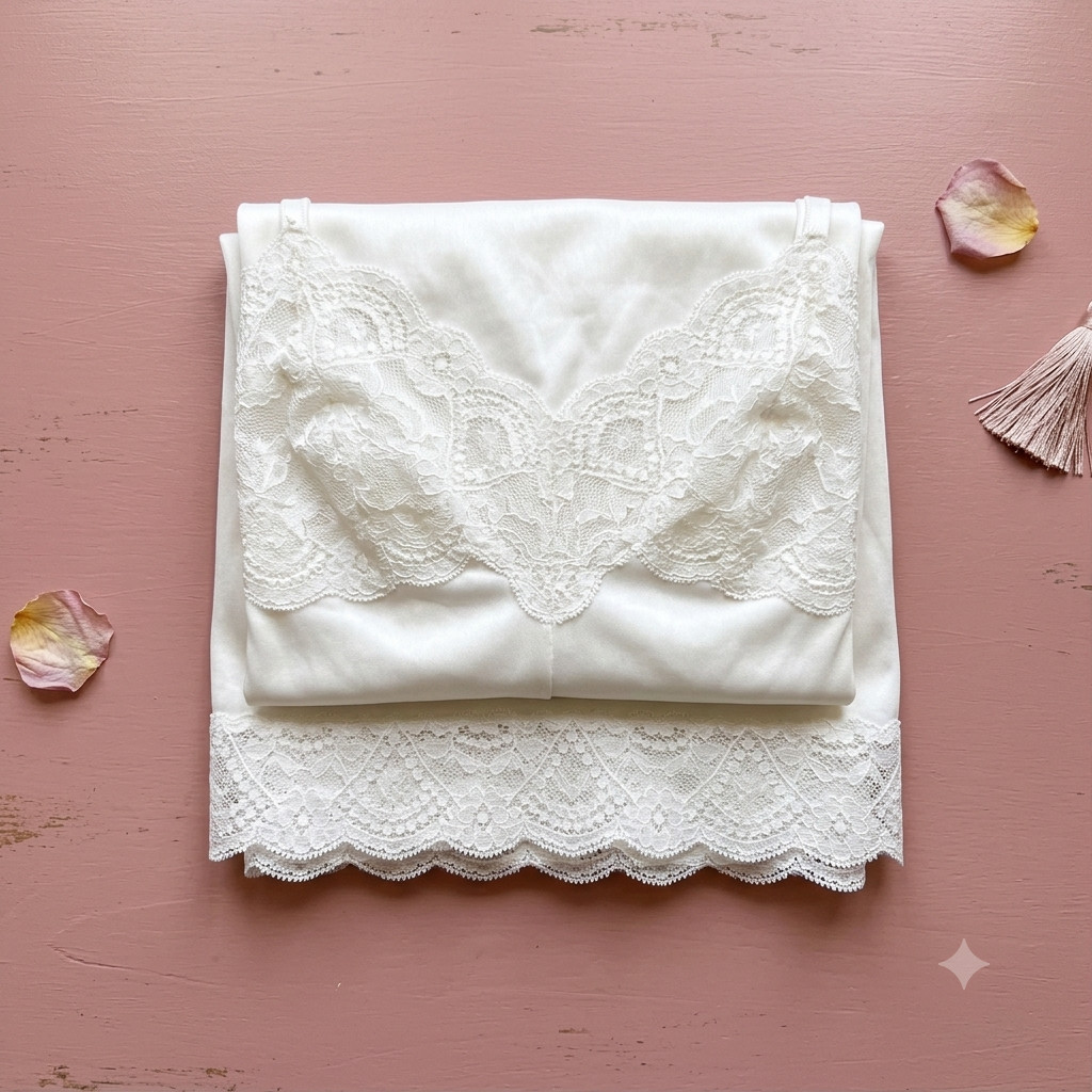 Vintage Vassarette Ivory Full Slip Lace Trim Adjustable Straps Size 36 F USA