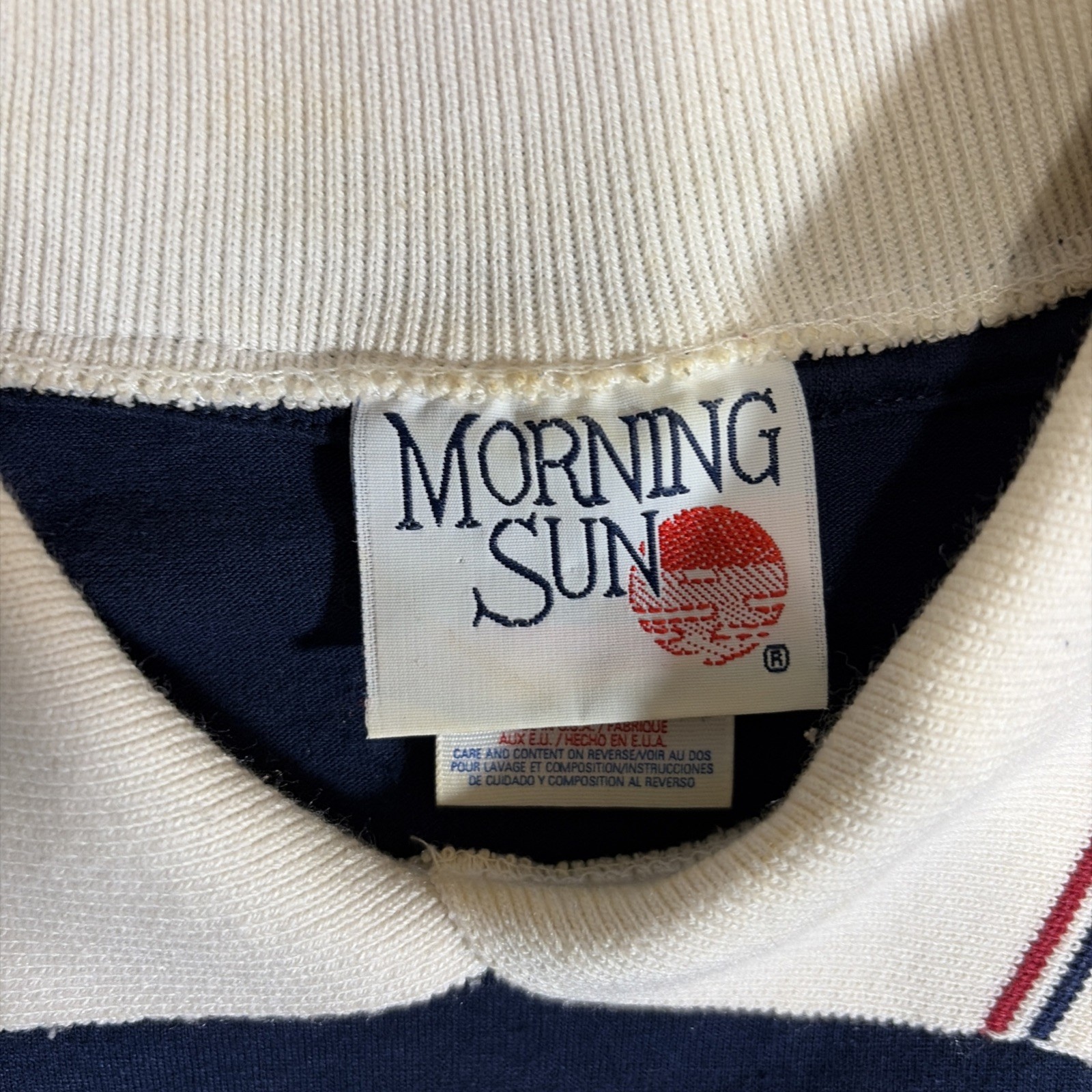 VTG 90s Morning Sun Women’s Patriotic Angel Polo Shirt L Jerzees Grandmacore USA