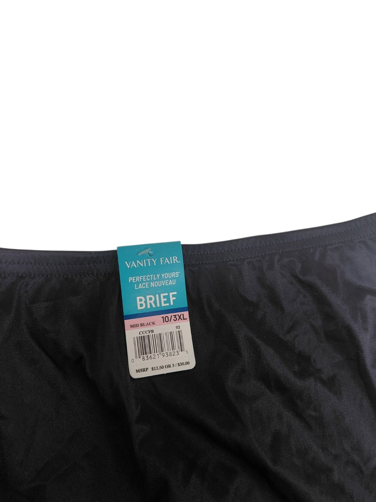 Vintage Vanity Fair Black Brief Size 10/3XL