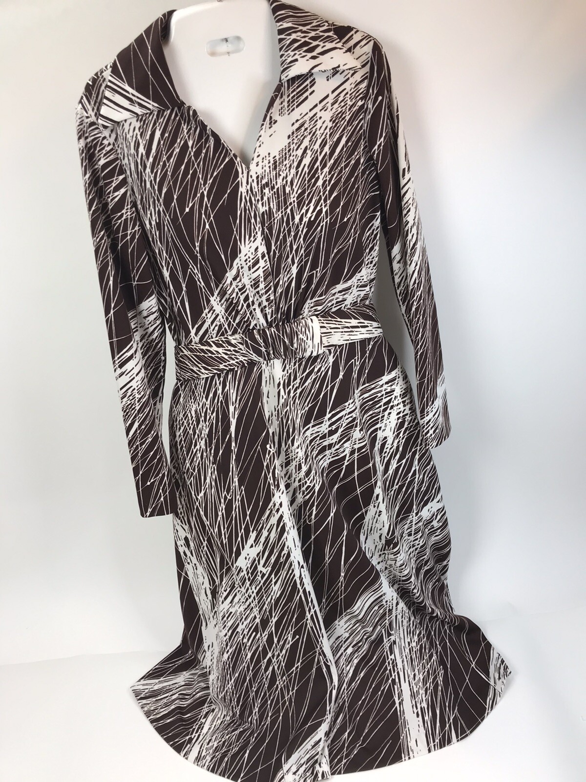 Vintage Dress Jerrie Lurie Mod Retro Belt Union Made USA 10 polyester 60s 70s