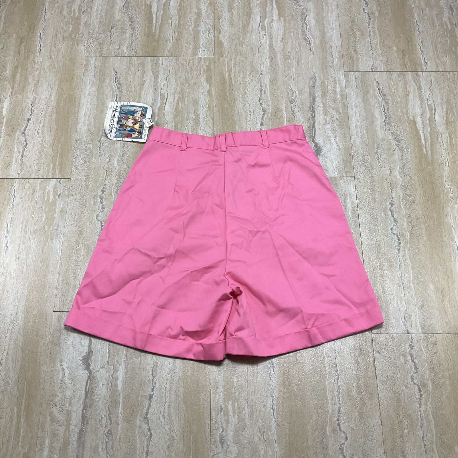 Vintage Hunters Glen Size 11/12 Pink High Waist Pleated Shorts 80s