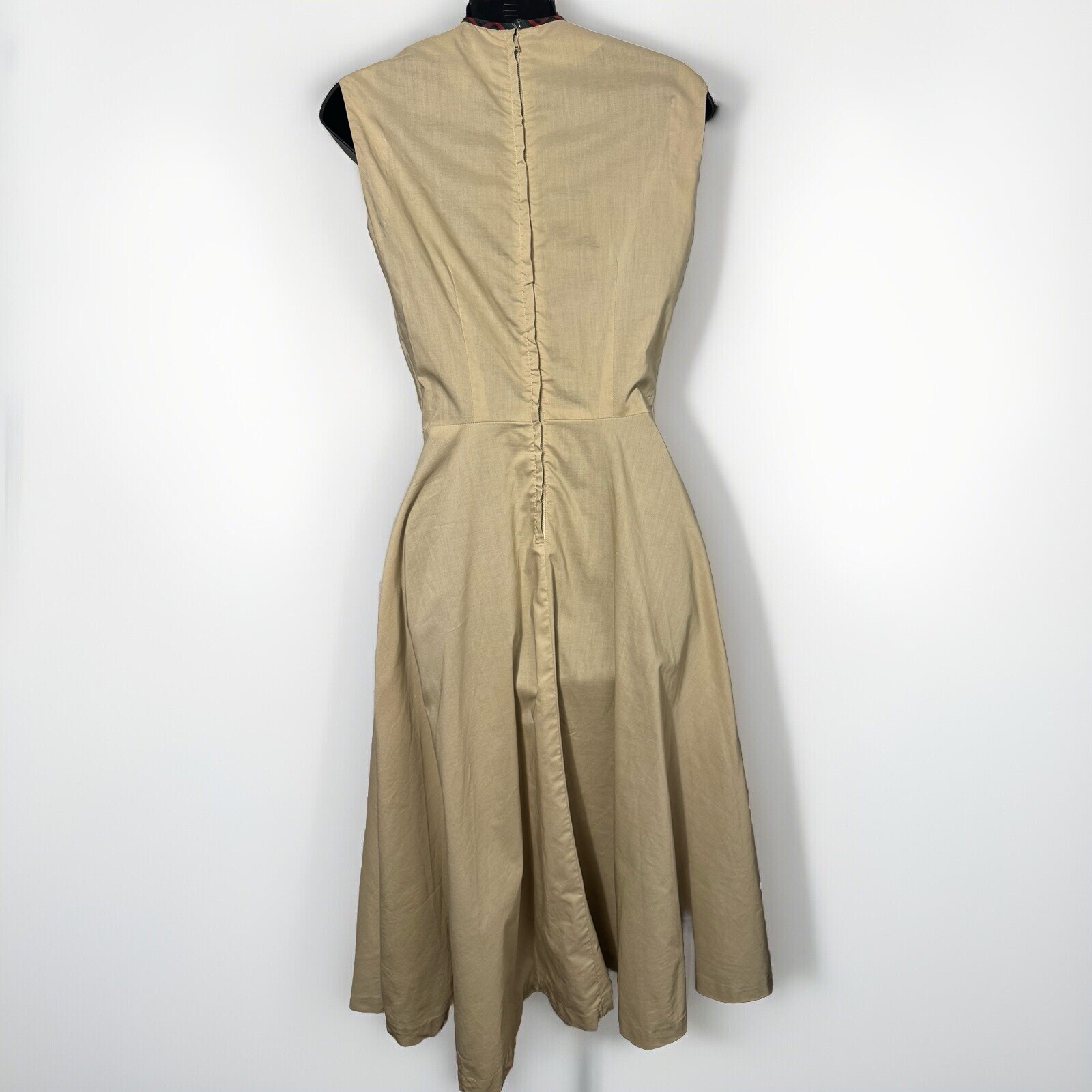 Nancy Greer House Dress Tartan Accent VTG