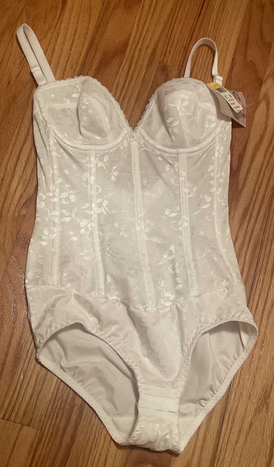 VINTAGE CARNIVAL CORSOLETTE BODY SHAPER White Size 32C LINGERIE NOS