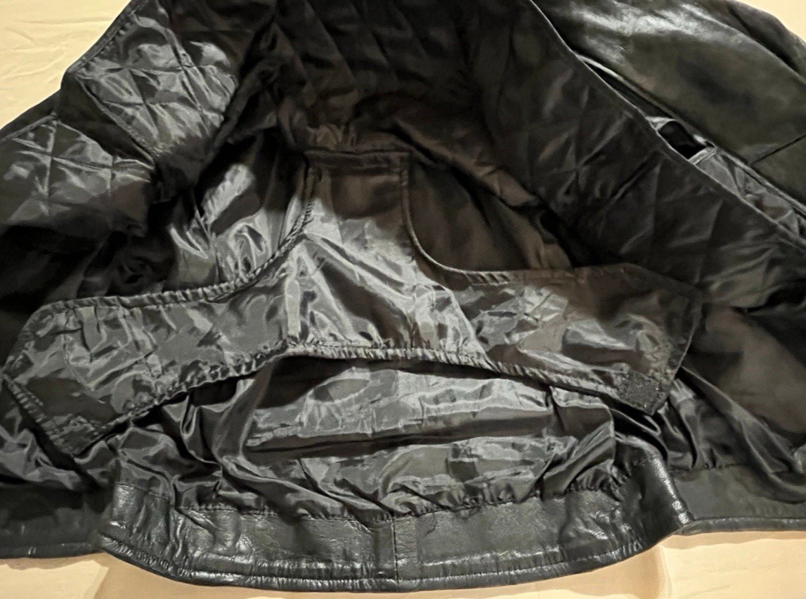 Vintage Retro 1980-90’s Motorcycle Silver Bike Leather Braided size large women