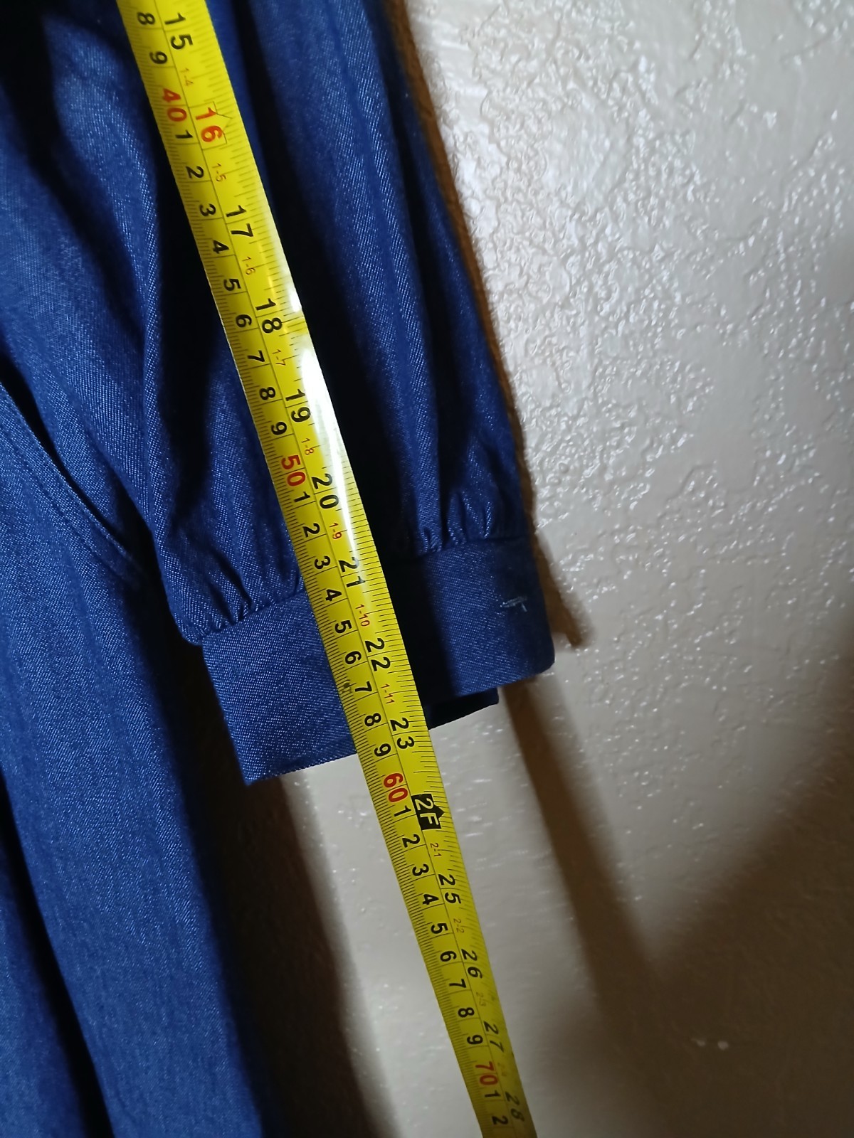 VTG. WILLI Of California Women’s Sz 16 blue long Sleeve Belted long Dress