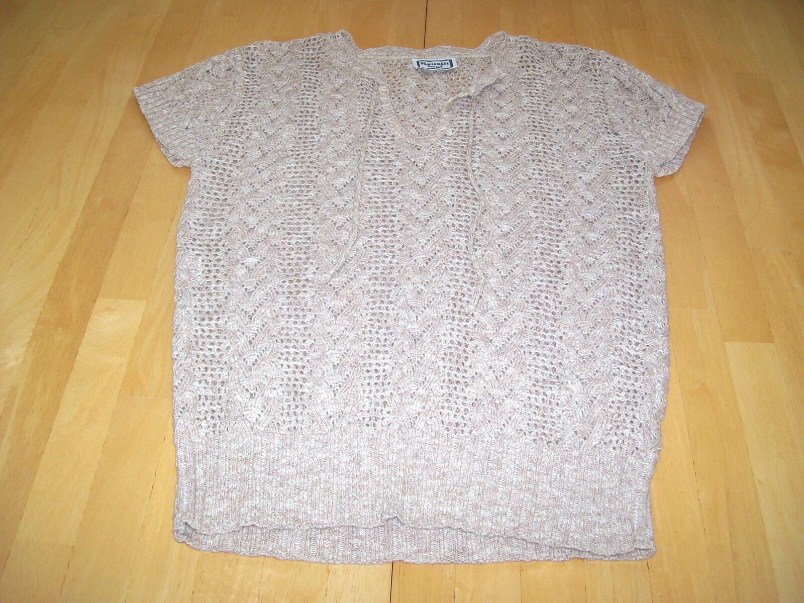 True Vintage 1980’s Kenneth Too! Boho Crochet Knit Sweater Top Shirt Small VTG