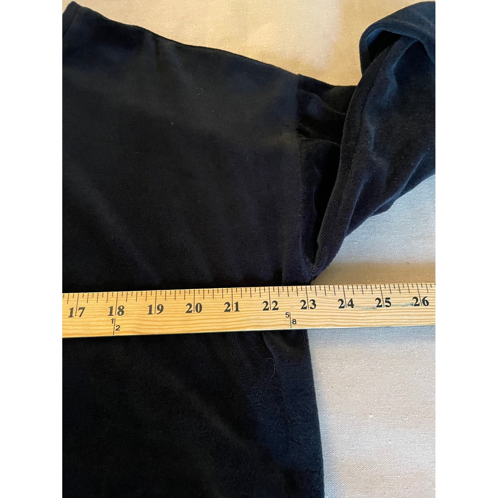 Eileen Fisher Velour Crew Neck Size M Black Organic Cotton Oversized Plush Cozy