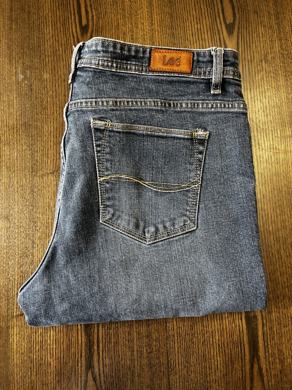 Lee Jeans Women’s 16M (36X30) Relaxed Fit Straight Leg Denim Jeans Dark Blue