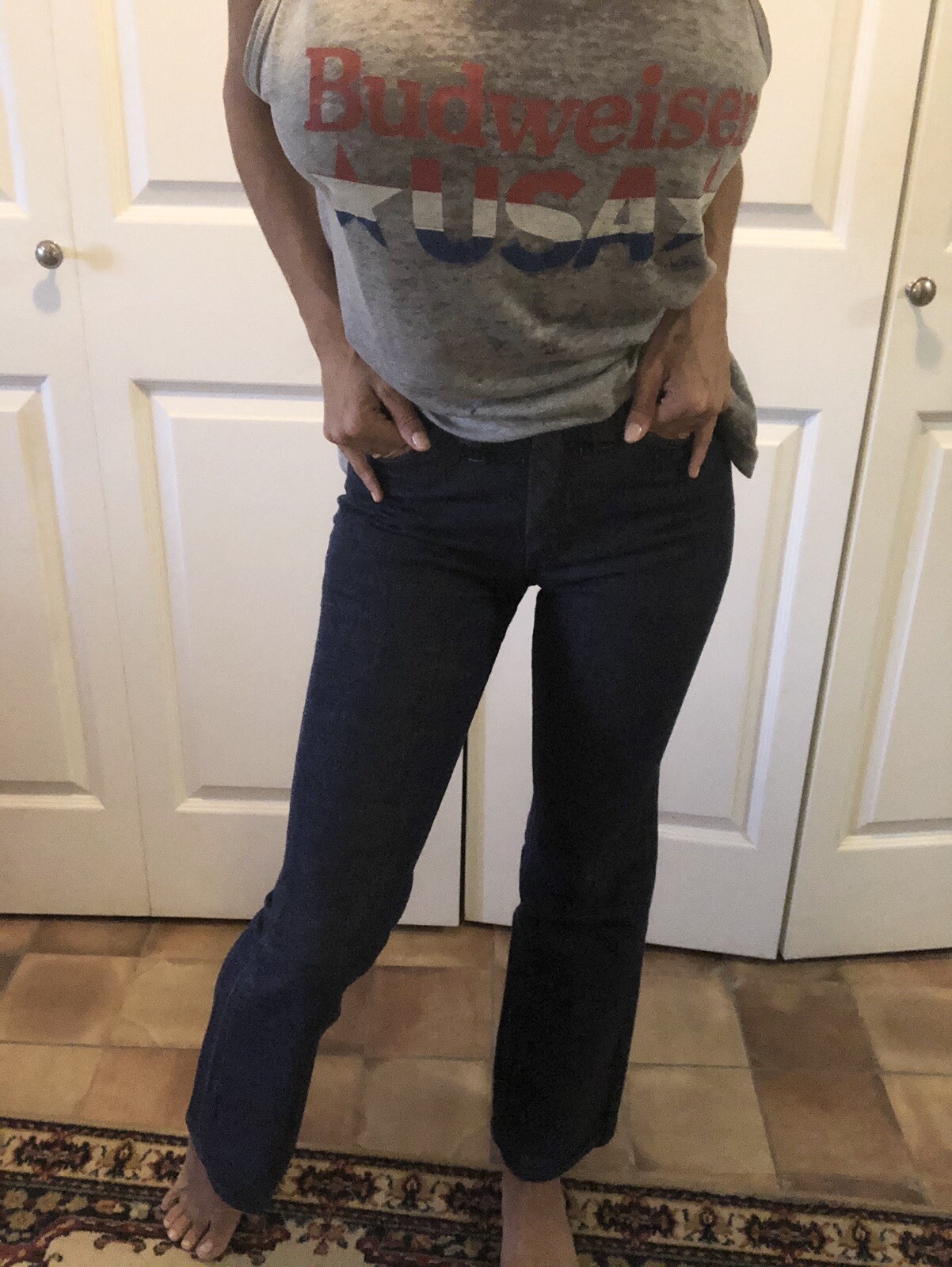 Vintage Blue Bell Maverick Denim Jeans 1940 1950 Dark Blue Wash Size 23 24”