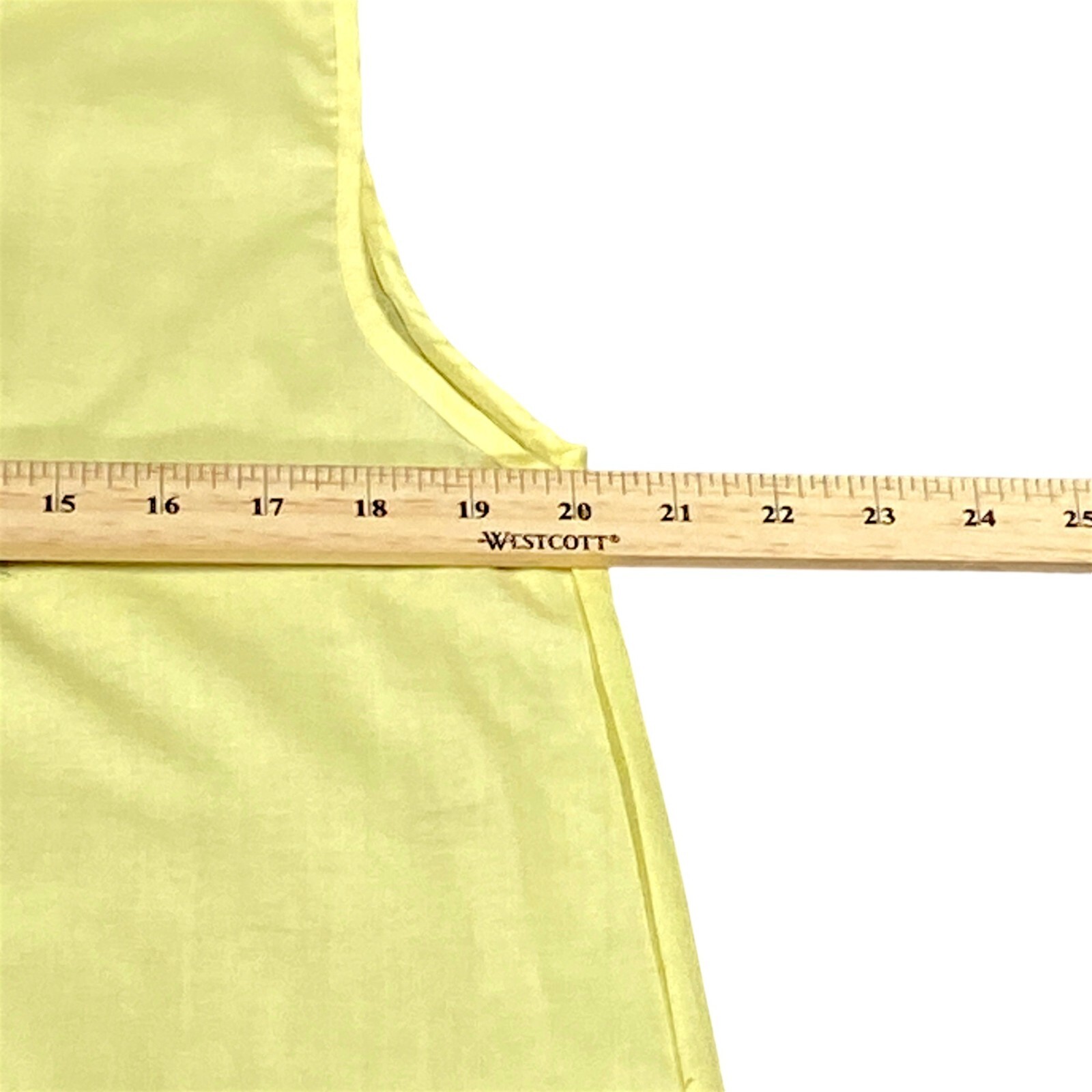 Vintage Nightgown Womens L Yellow Sleeveless Embroidery Lace Rushed Hem Modest