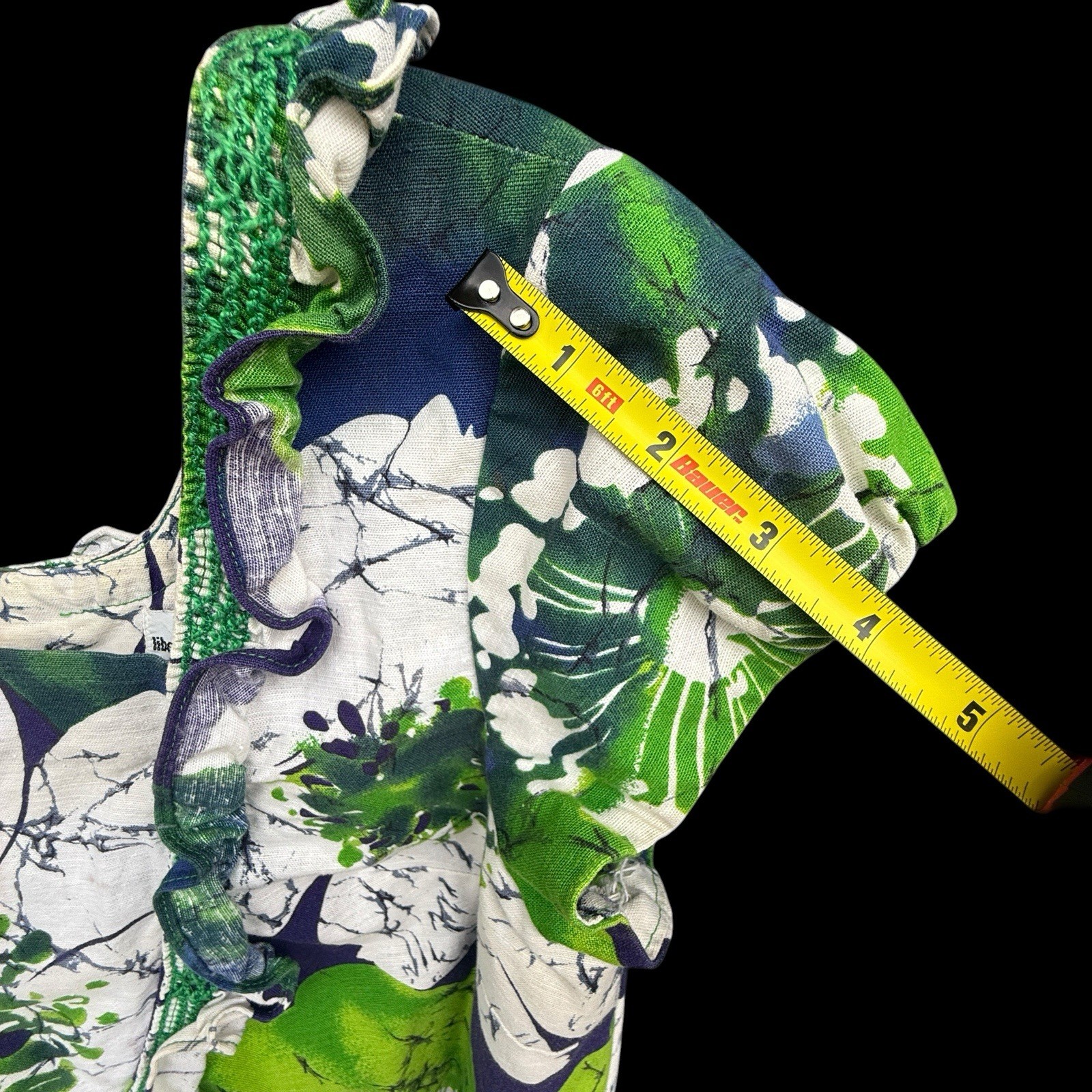 VTG Liberty House Of Hawaii Barkcloth Flower Power Maxi Dress MuMu Hawaiian