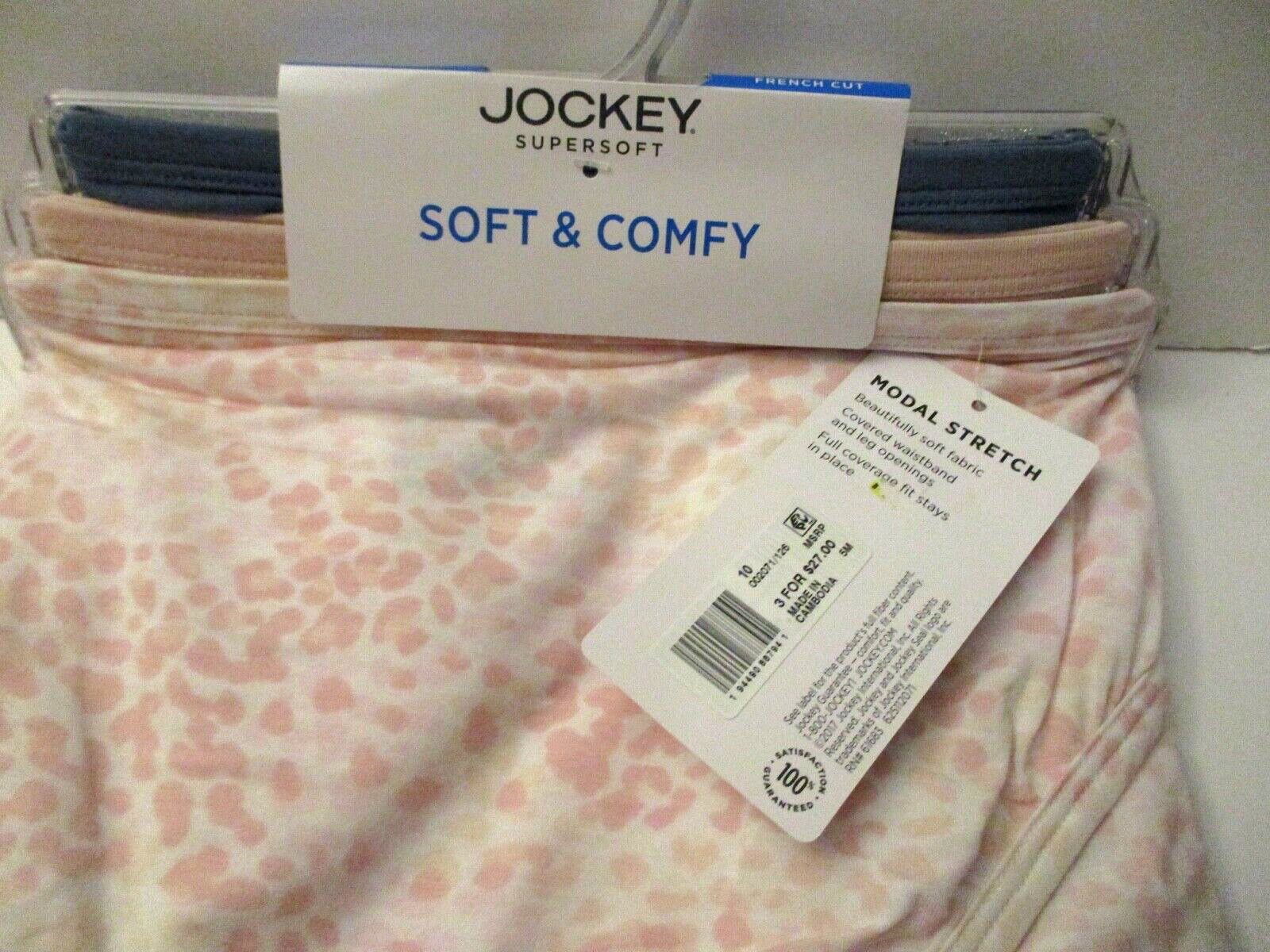 Jockey womens French Cut panties supersoft stretch 3 pair plus size 10/3XL