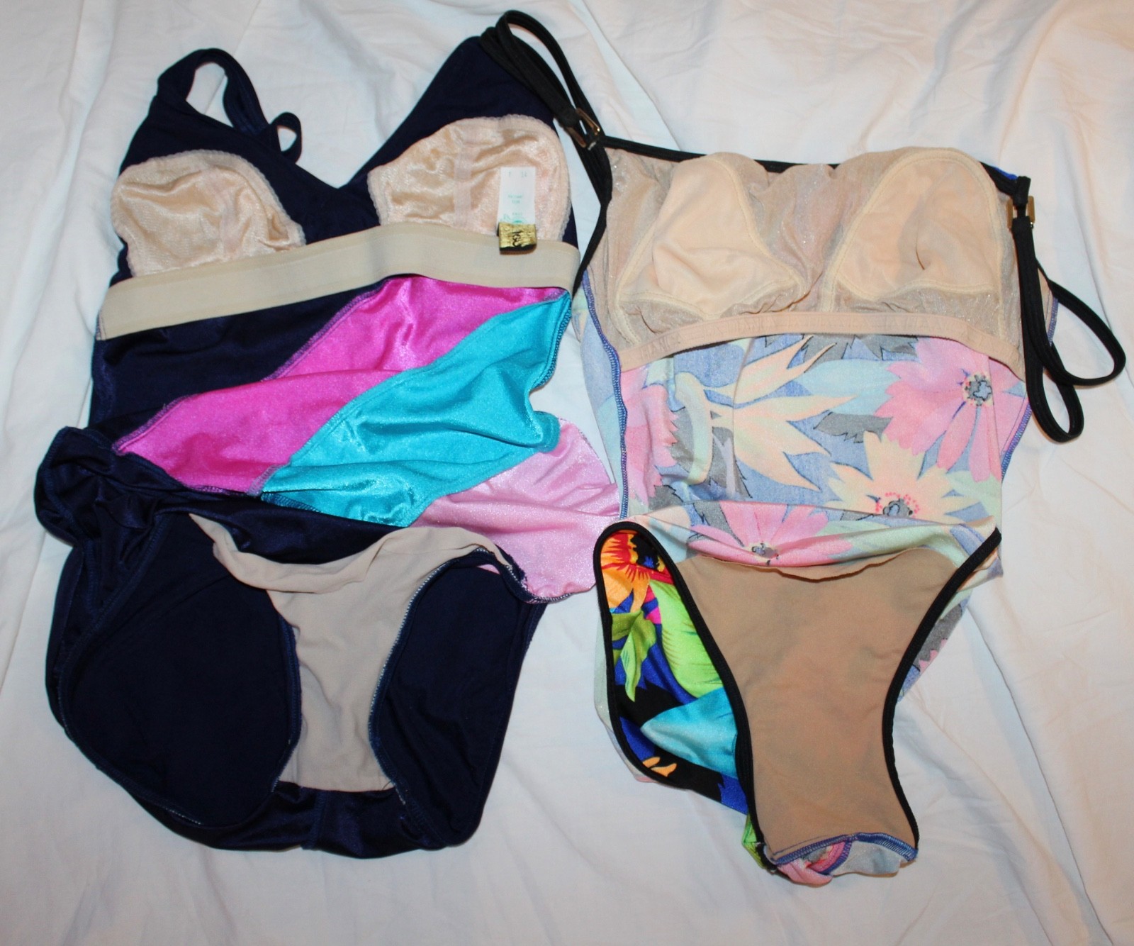 Vintage swimsuit bathing suit lot 80- 90s 1 piece maillot 10 items clearance