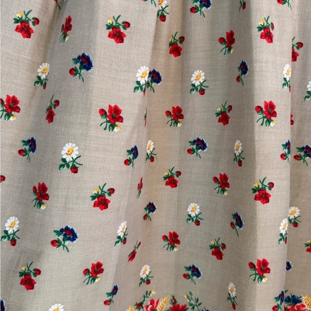 Vintage Jerrie Lurie Floral Prairie Cottagecore Midi Dress sundress 70s Size 12