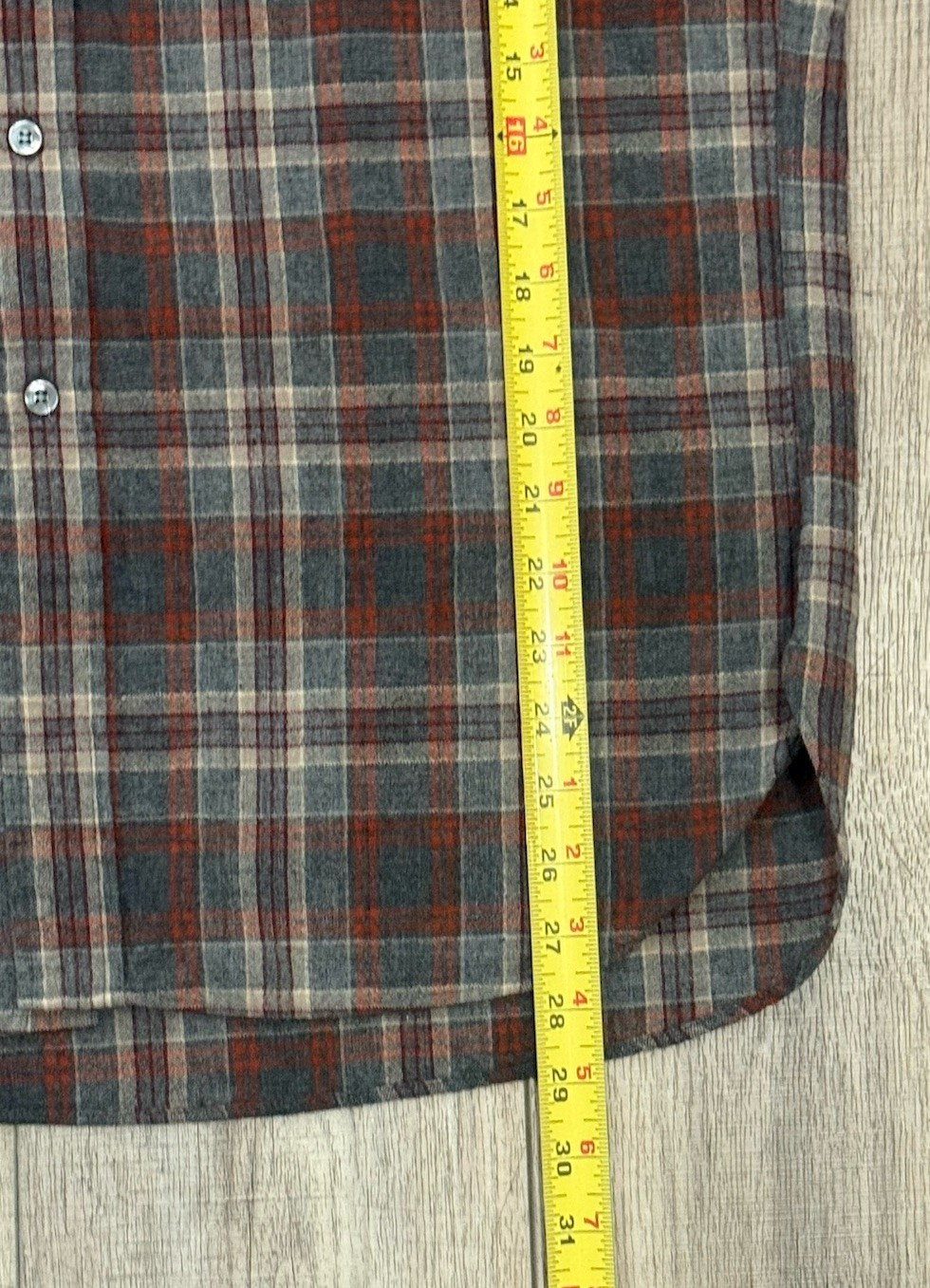 PENDLENTON plaid wool vintage shirt gray/orange women’s size Large pre-owned