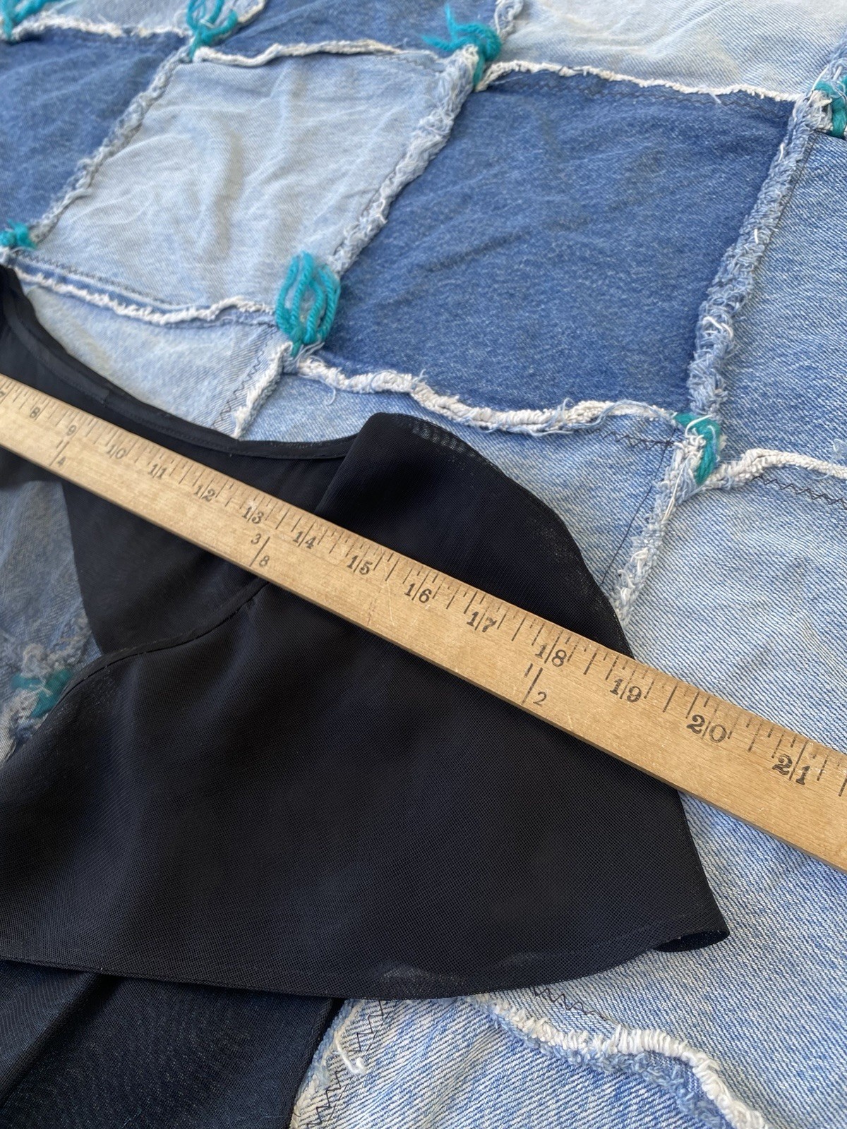 30s/40s Sheer Black Evening Dress 28W Capelet Sleeves Full Button Front Vintage