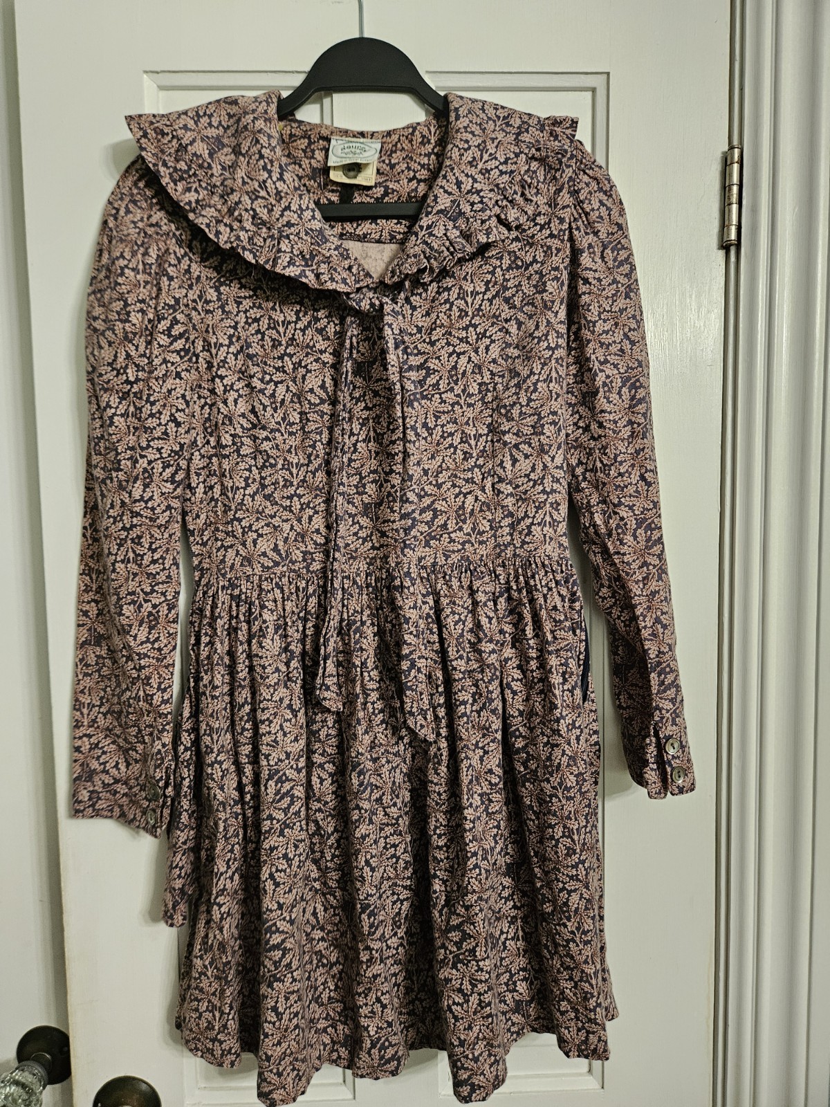 Vintage Laura Ashley Dress US Size 12 UK Size 10 Prairie Short Long Sleeves