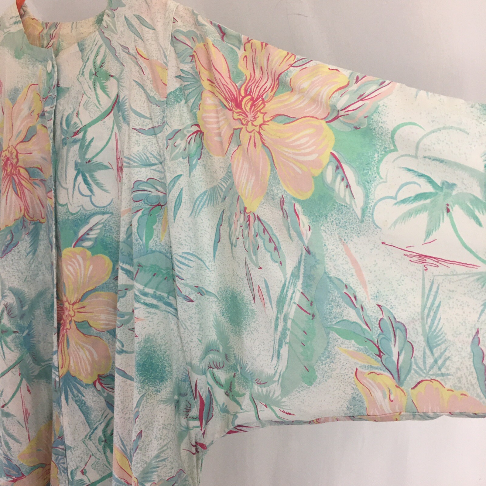 Blowout L.A. Jumpsuit True VINTAGE women 90s Belted Floral Size L To XL USA made