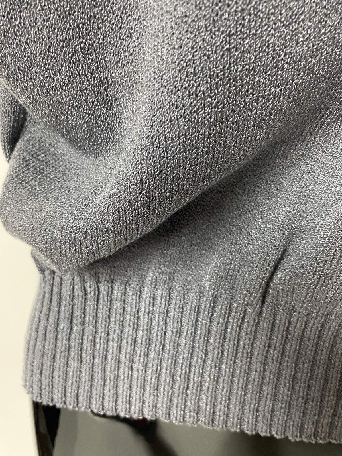 Anthony Sicari Double Ruffle Collar Vintage 80’s Gray Womens Sweater Size 10 USA